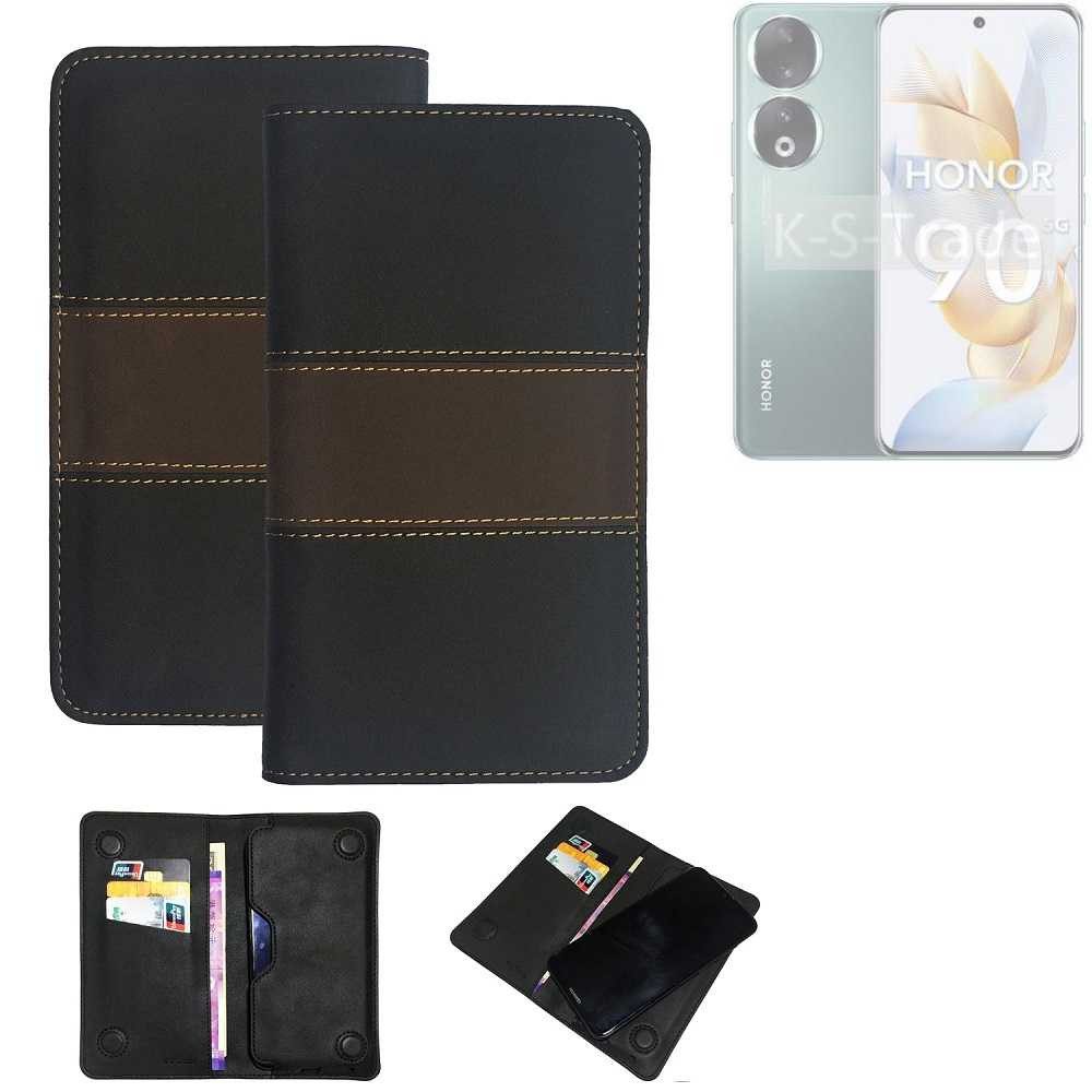 K-S-Trade Handyhülle für Honor 90, Hülle Handyhülle Schutzhülle Walletcase Bookstyle Tasche Schutz