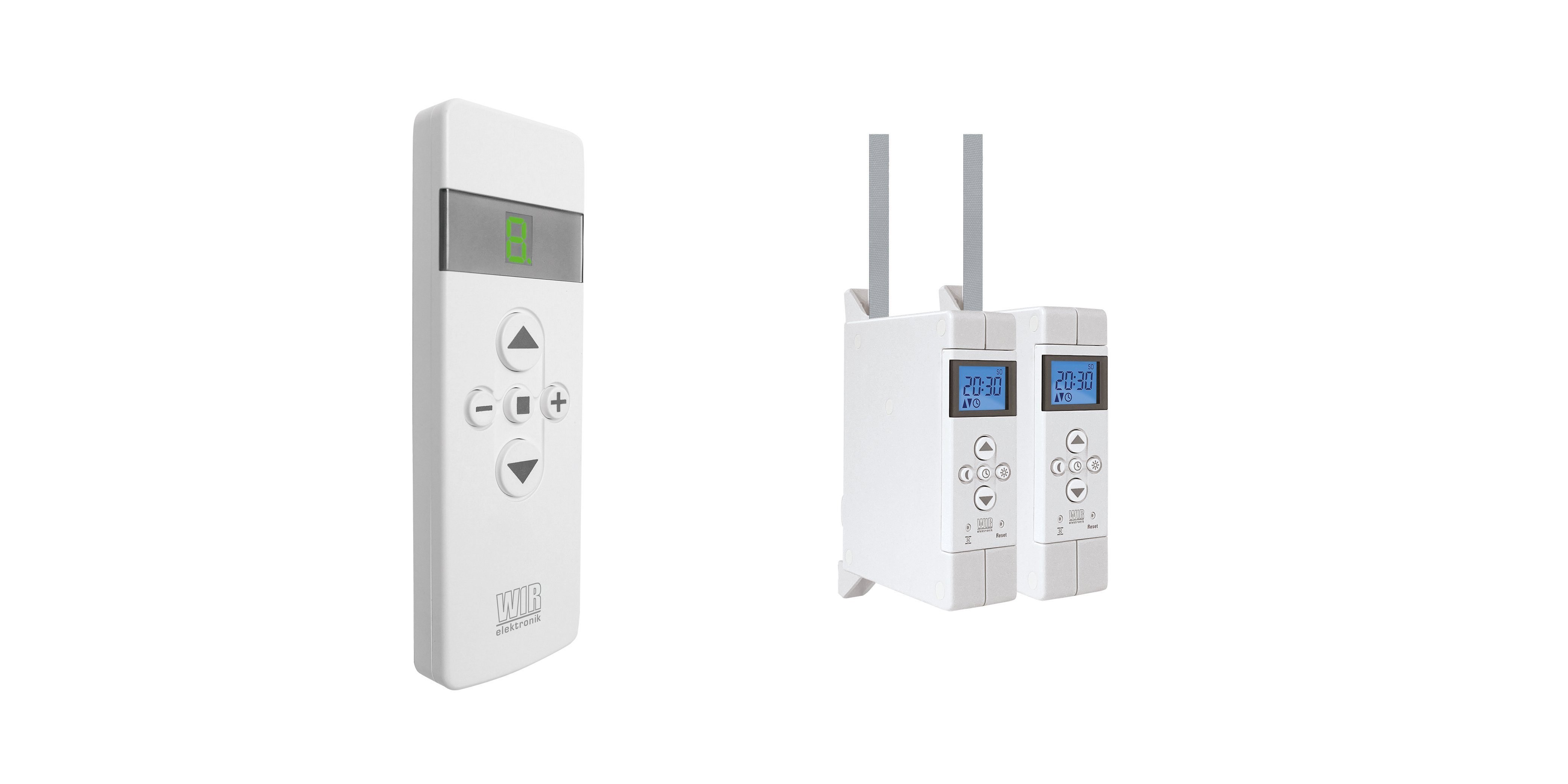 WIR elektronik Rollladenmotor eWickler compact eW540-M Funk für 12-15 mm Gurtbreite, mit Funk, Schwenkbar, 9 kg Zugkraft, + 1x Fernbedienung FB-9