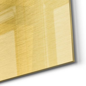 DEQORI Magnettafel 'Gebürstete Goldoberfläche', Whiteboard Pinnwand beschreibbar