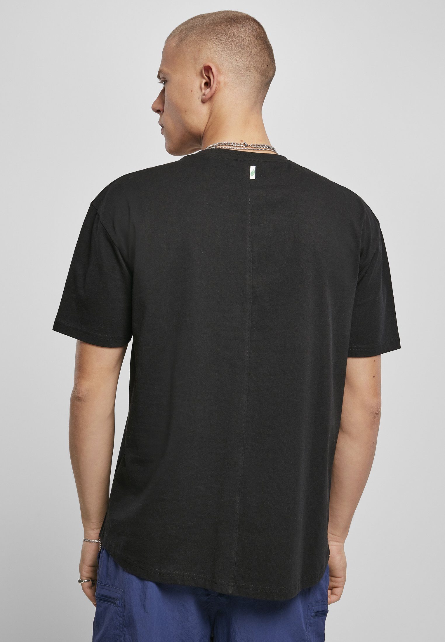 (1-tlg) black black Organic Oversized Tee Cotton CLASSICS Curved URBAN 2-Pack T-Shirt Herren