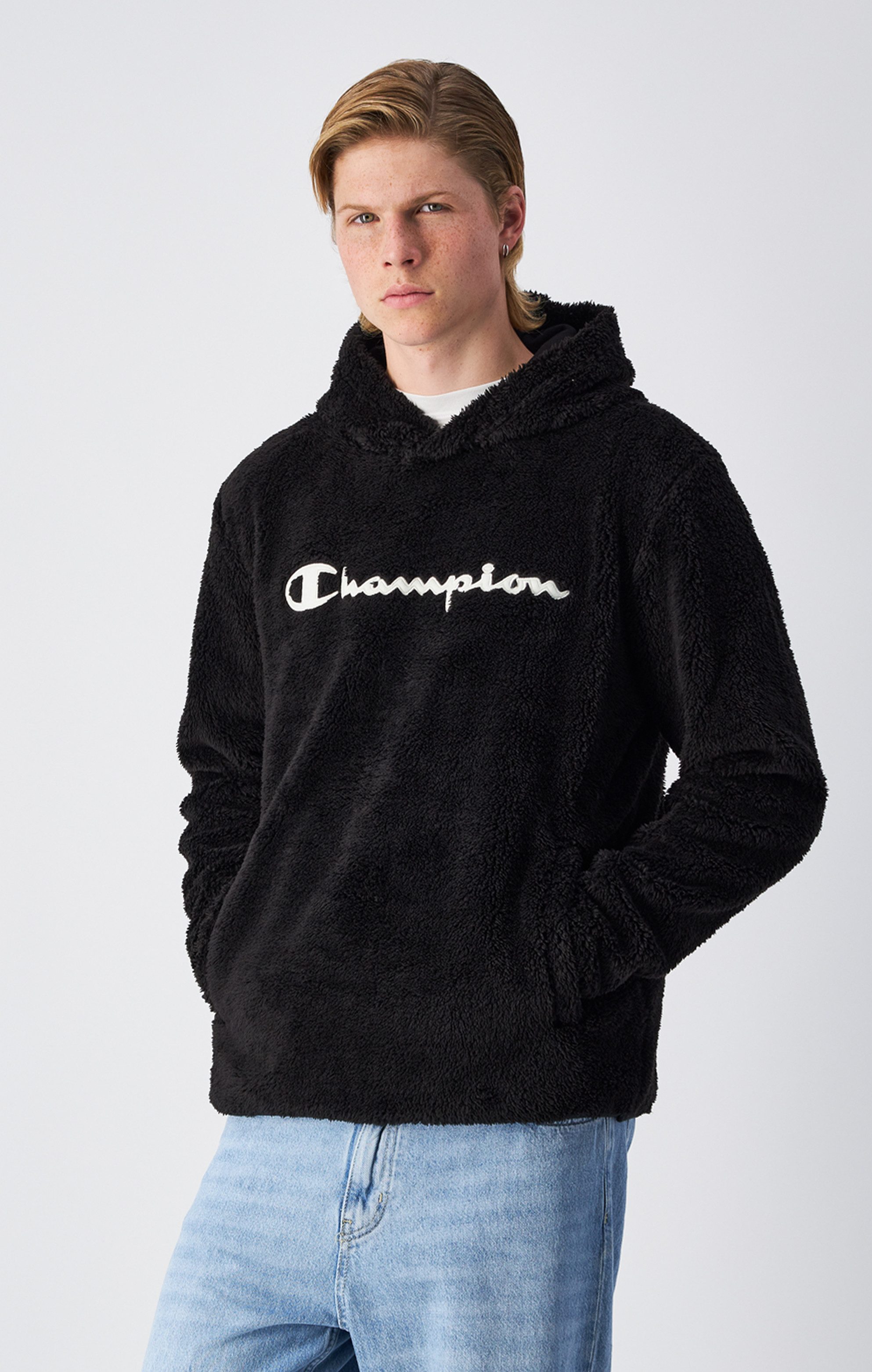 Champion Kapuzensweatshirt SPORTWEAR HOODIE Standard Fit Polar für Erwachsene geeignet, Standard Fit, aus Polyester und Baumwolle