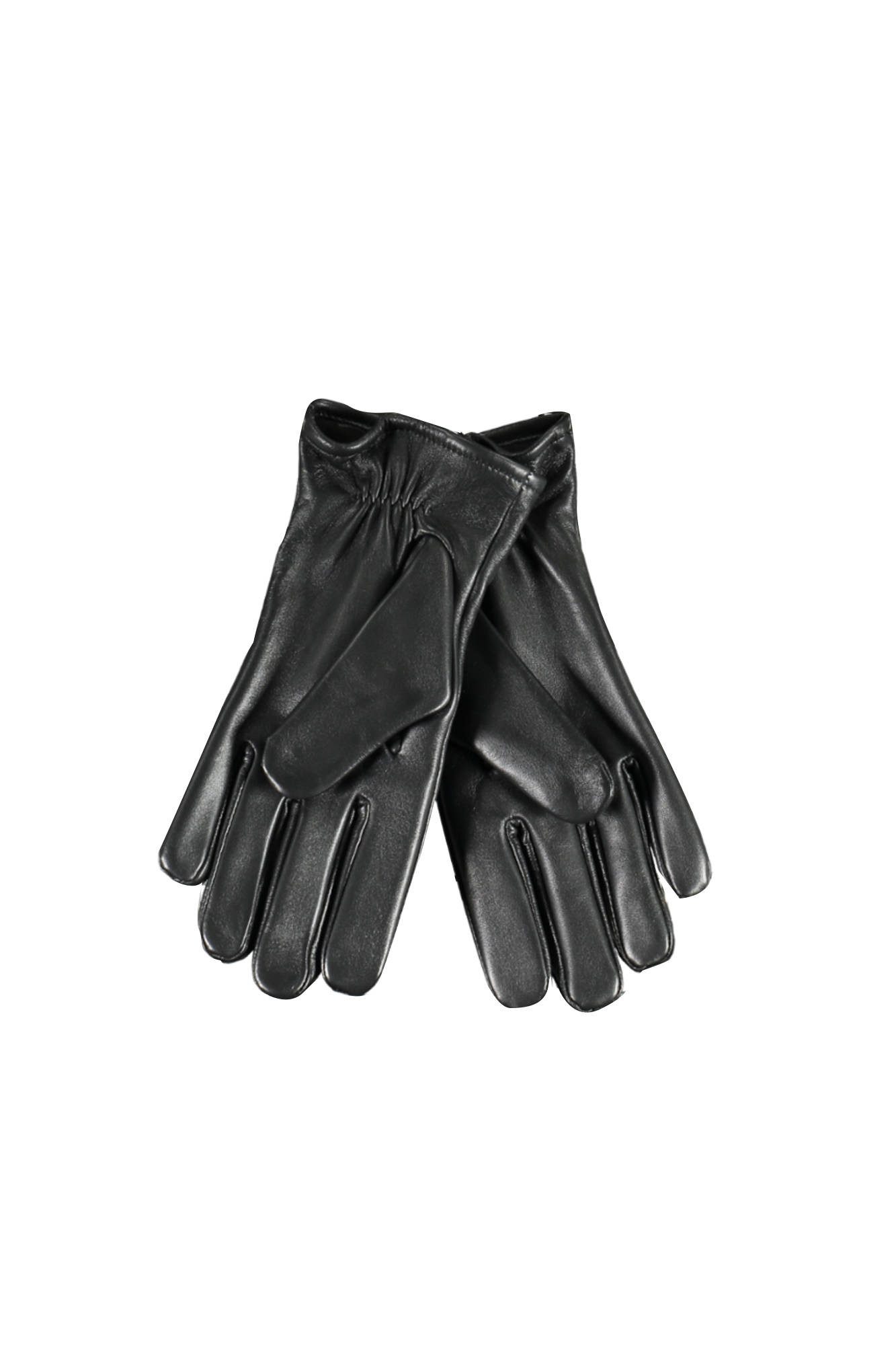 GUESS JEANS Strickhandschuhe Elegante Herren Lederhandschuhe in Schwarz mit Kontrastdetails