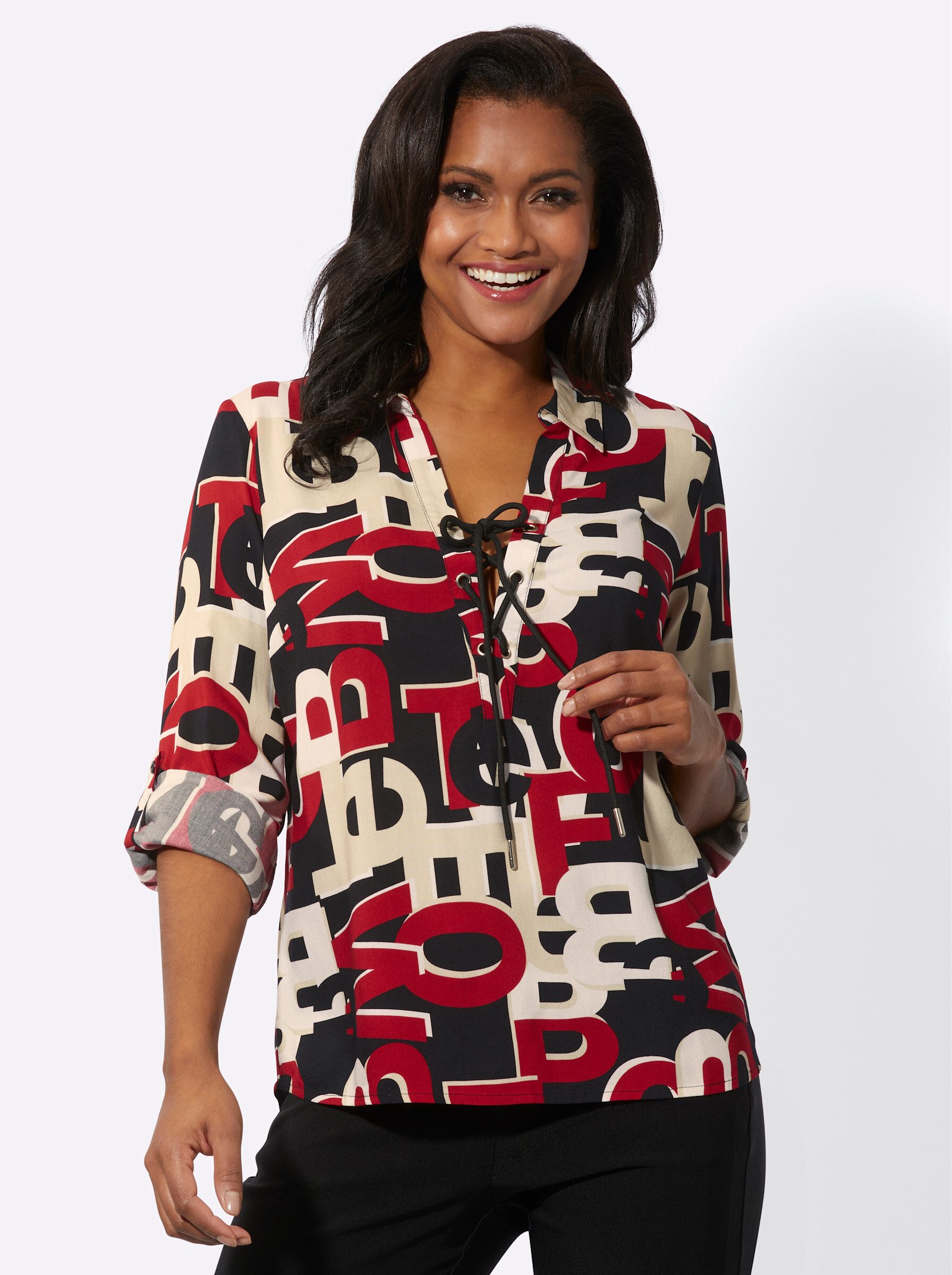 Witt Klassische Bluse Druckbluse Langarm günstig online kaufen