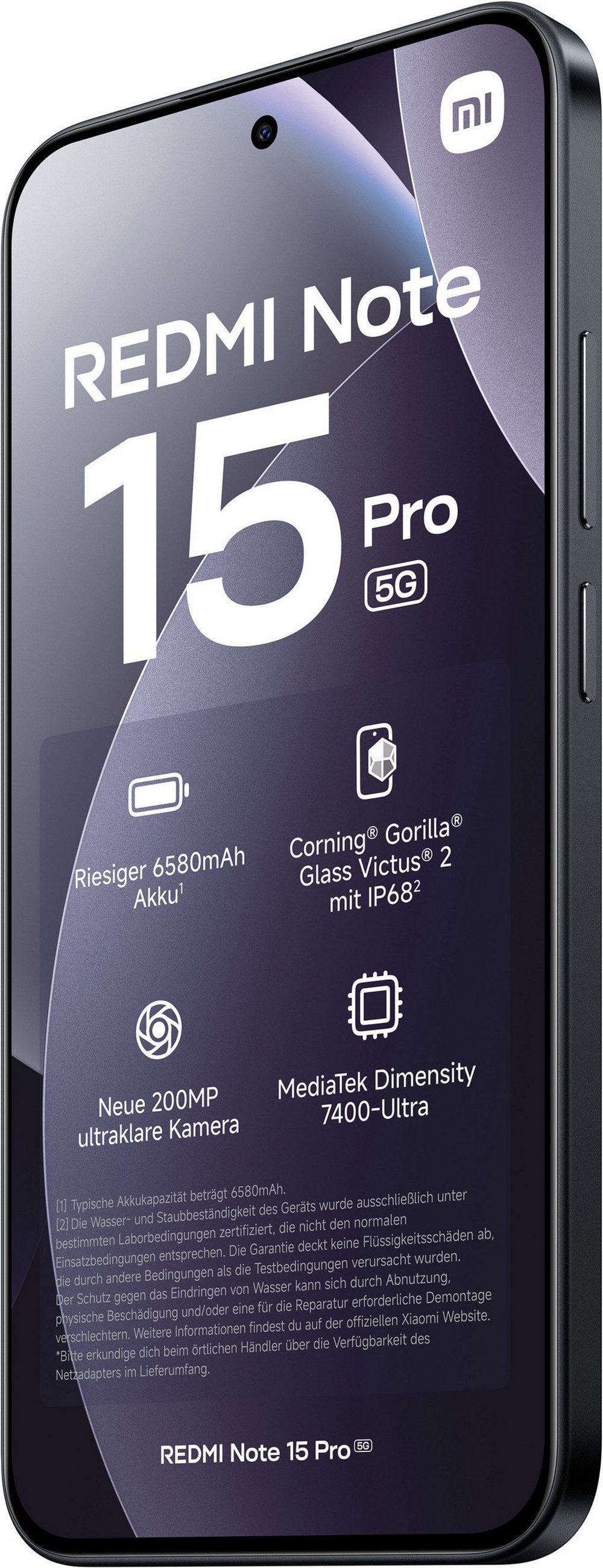 Xiaomi Redmi Note 15 Pro 5G 8+256GB Smartphone Handy (200 MP Kamera)