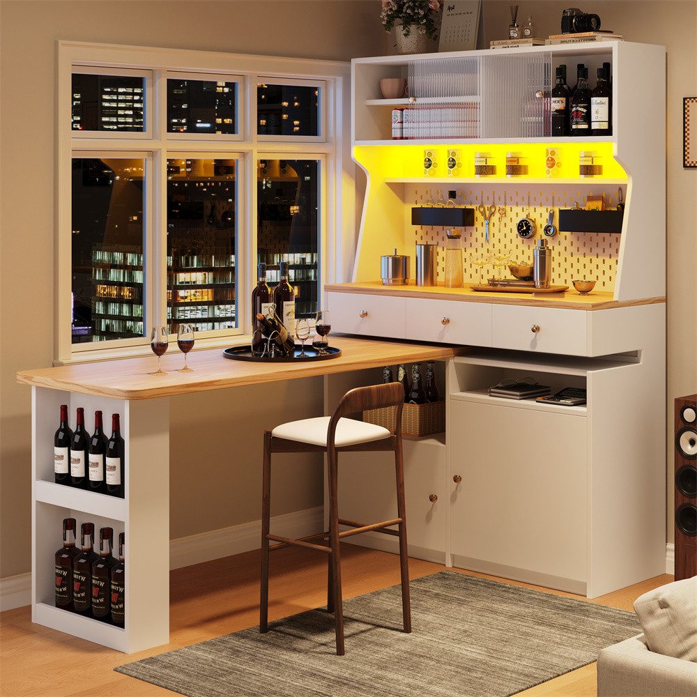 MODFU Hochschrank Küchenbuffet,Snackschrank,Tischschrank,Schreibtisch (mit günstig online kaufen