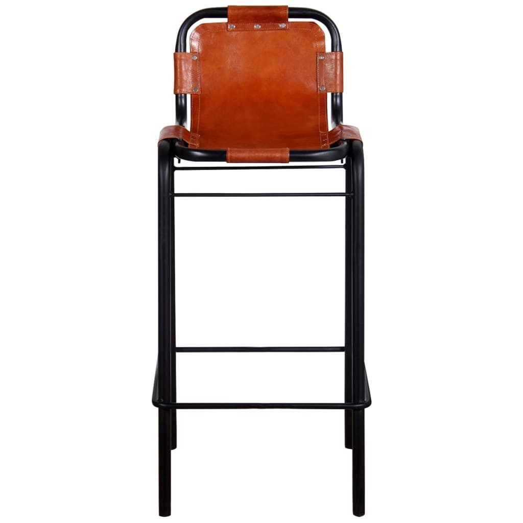 vidaXL Barhocker Barhocker 2 Stk. Echtleder (2 St)