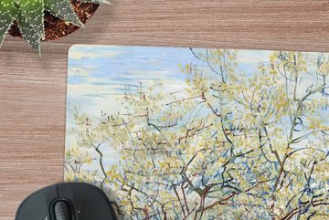 MuchoWow Gaming Mauspad Blühender Obstgarten - Vincent van Gogh (1-St), Mousepad mit Rutschfester Unterseite, Gaming, 40x40 cm, XXL, Großes