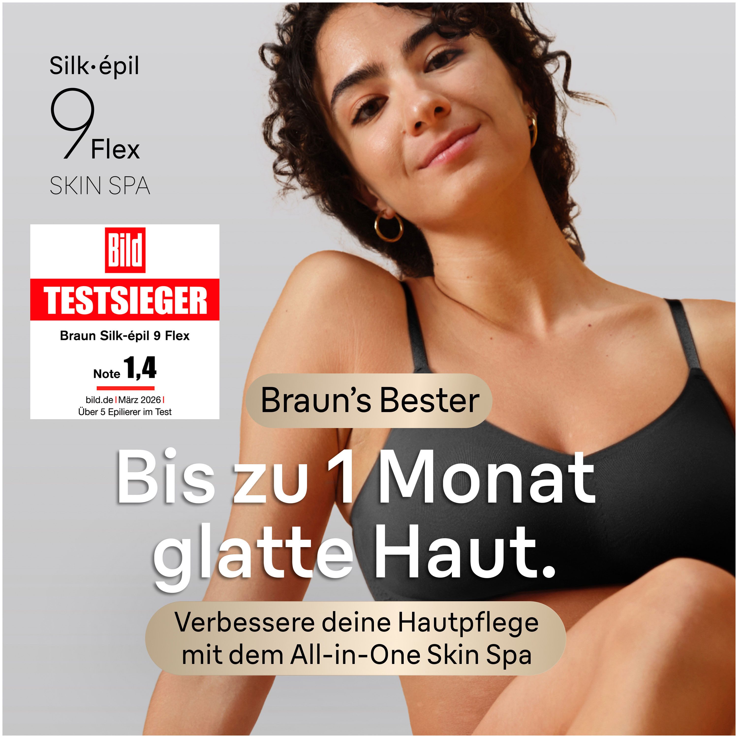 Braun Epilierer Silk-épil 9 SES9-060 3D, 360° Flex, Wet & Dry, SmartLight, Rasieraufsatz, Trimmeraufsatz