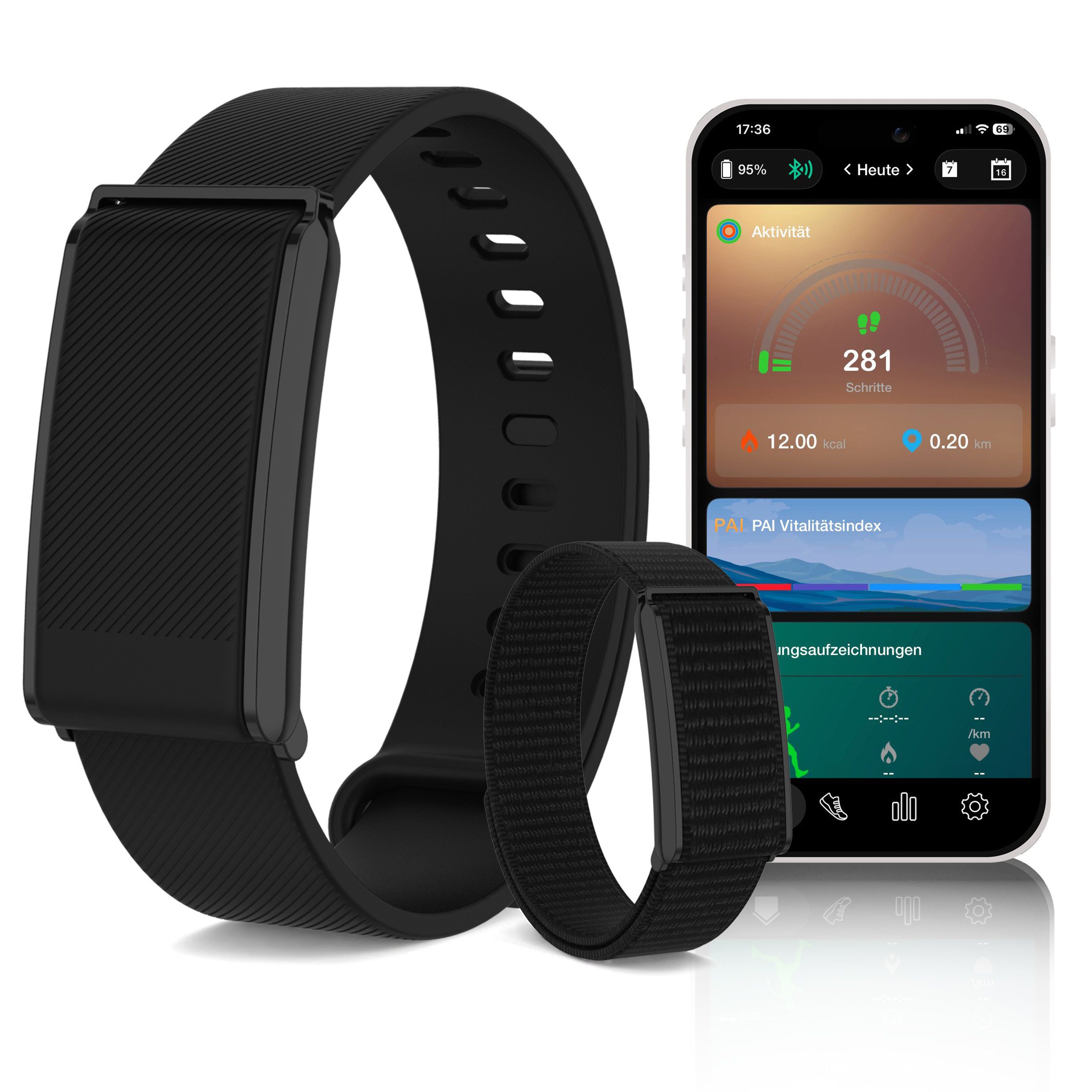 Northpoint Fitness-Tracker Smart Band Aktivitäts Emotions und Schlaftracker Wasserfest