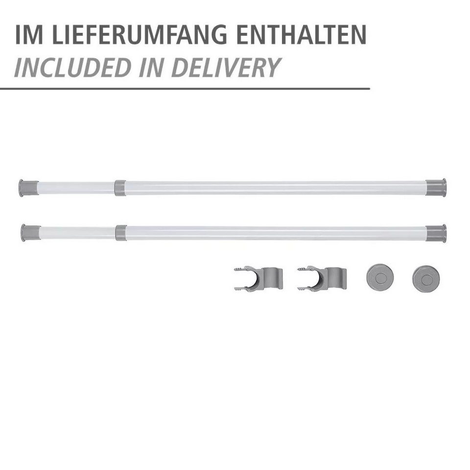 wenko garderobenstange kleiderstange stange kleiderschrank, (spar-set, 2  st., praktisch vielseitig), längenverstellbar