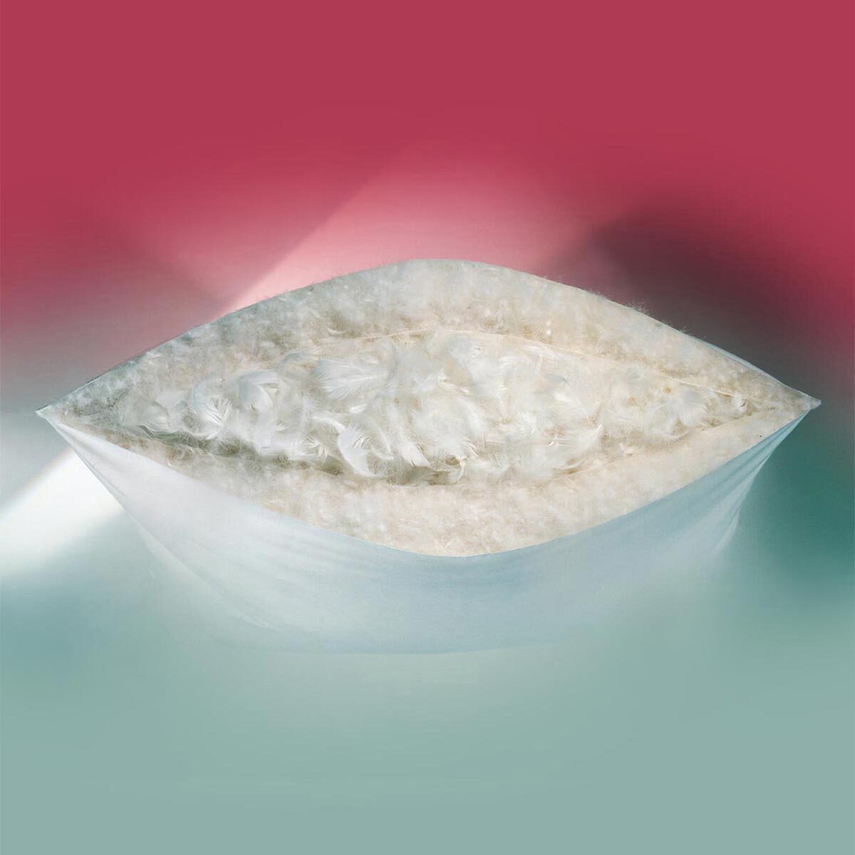 billerbeck 3-Kammer-Kopfkissen, Füllung: Bezug: 100% Baumwolle, Füllung: Außenkammer 80% Daunen, 20% Federn, Innenkammer: 100% Federn