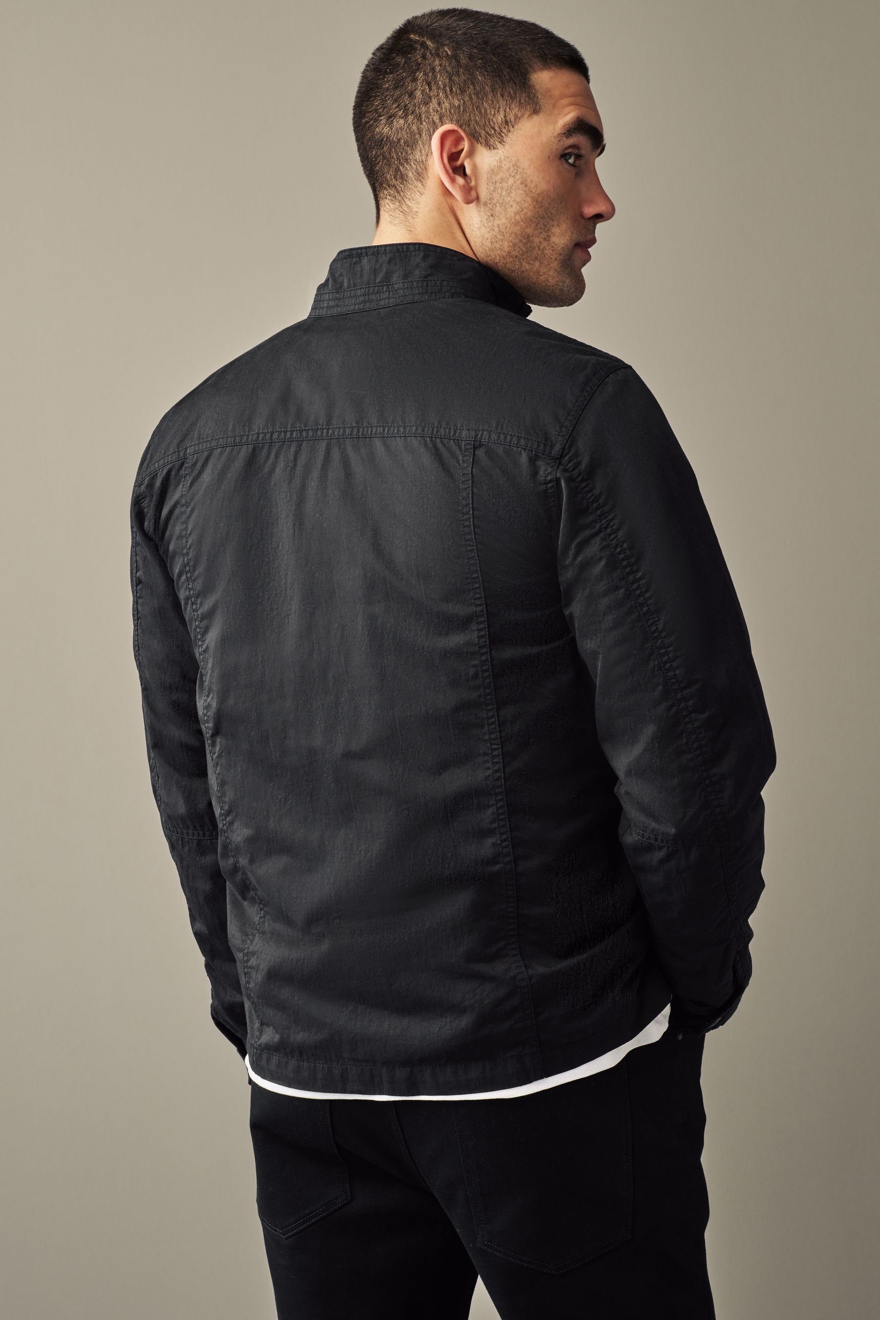 Next Regenjacke Wasserabweisende Hemdjacke Baumwolle und günstig online kaufen