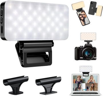 Gontence Ringlicht Selfie Licht mit Clip,Kamera Licht dimmbare 2500-6500K,Mini licht