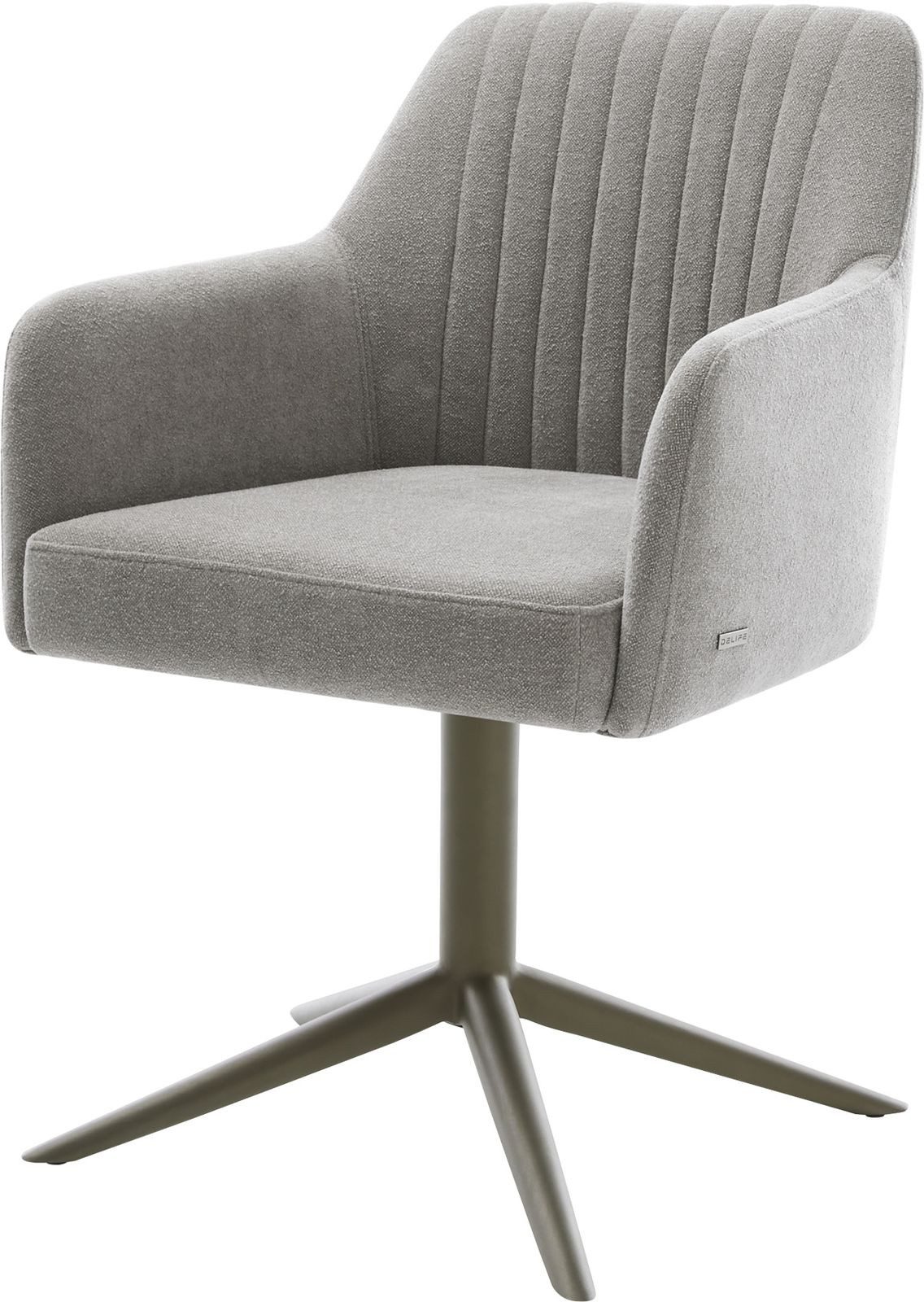 DELIFE Polsterstuhl Greg-Flex, Fußkreuz Effektfinish Titan günstig online kaufen
