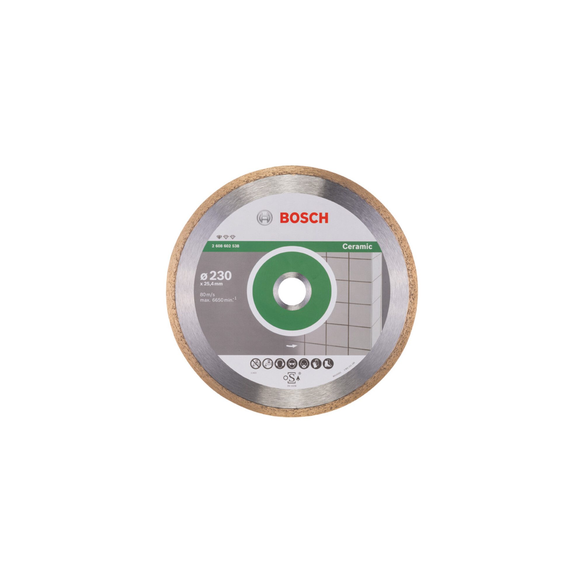Bosch Professional Trennscheiben Bosch Diamanttrennscheibe Standard for Ceramic 230 x 25,40 x 1,6 x 7 m