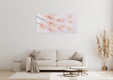 KUNSTLOFT Gemälde Frühlingsschönheit 120x60 cm, Leinwandbild 100% HANDGEMALT Wandbild Wohnzimmer