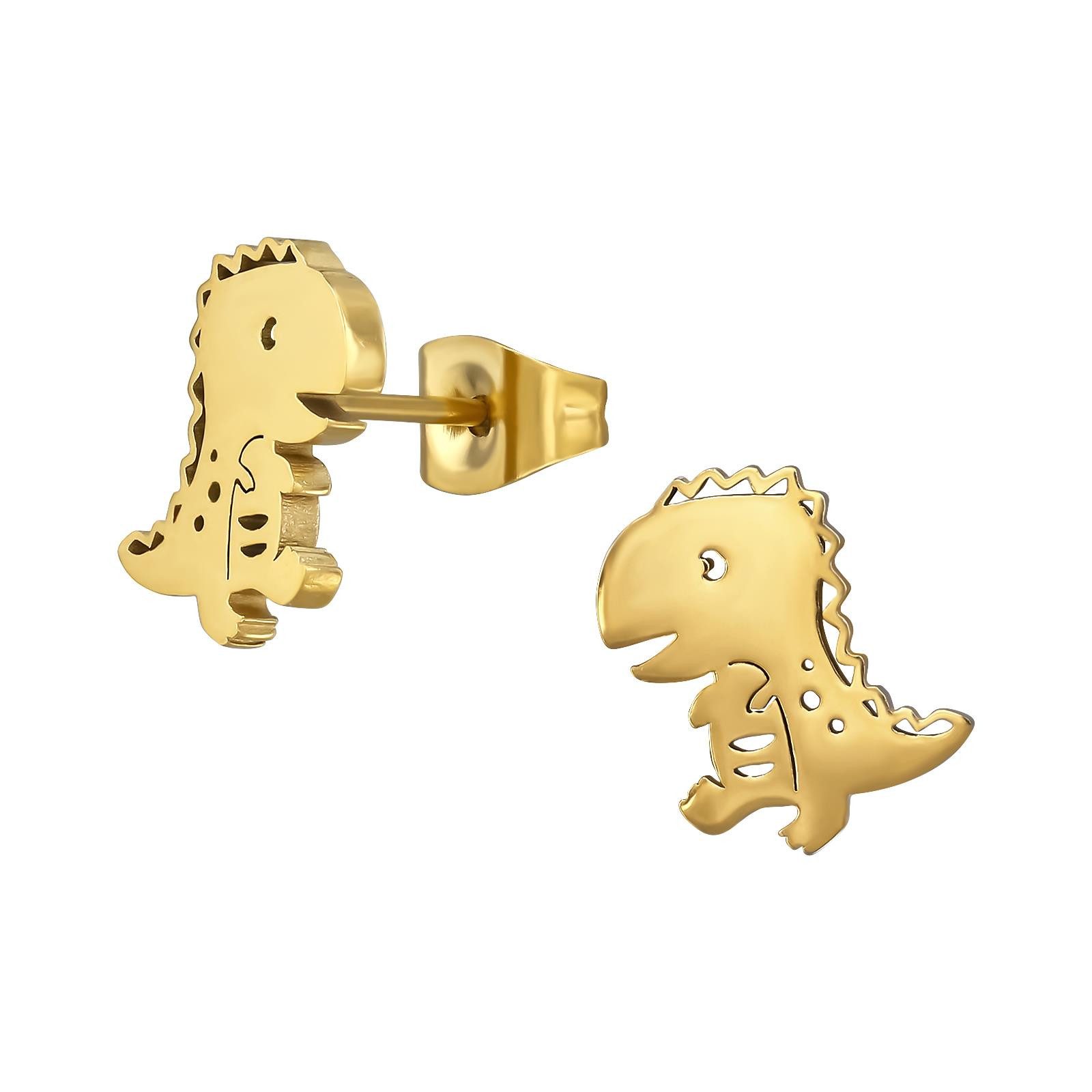 Monkimau Ohrring-Set Dinosaurier Kinder Ohrringe Chirurgenstahl Mädchen Geschenk, Hypoallergen