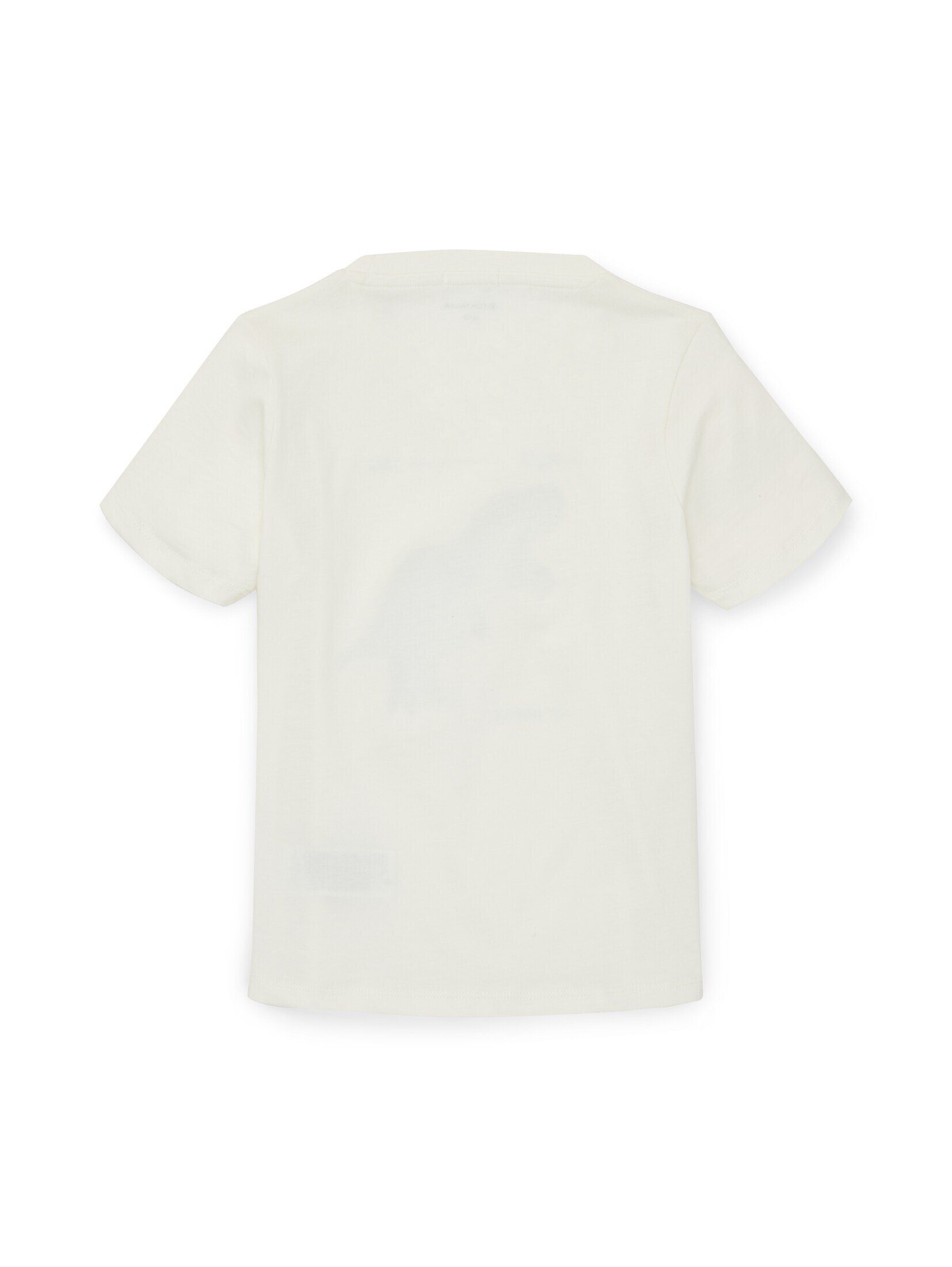 TOM TAILOR T-Shirt T-Shirt White Wool Print mit