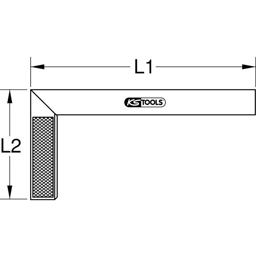 Winkelmesser Schreinerwinkel mit KS Tools Stahlzunge, 250mm