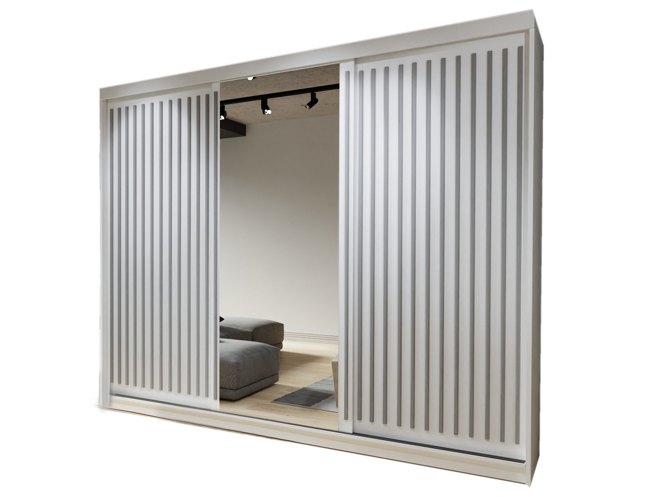 Compleo Schwebetürenschrank 250 cm breit, Kleiderschrank günstig online kaufen