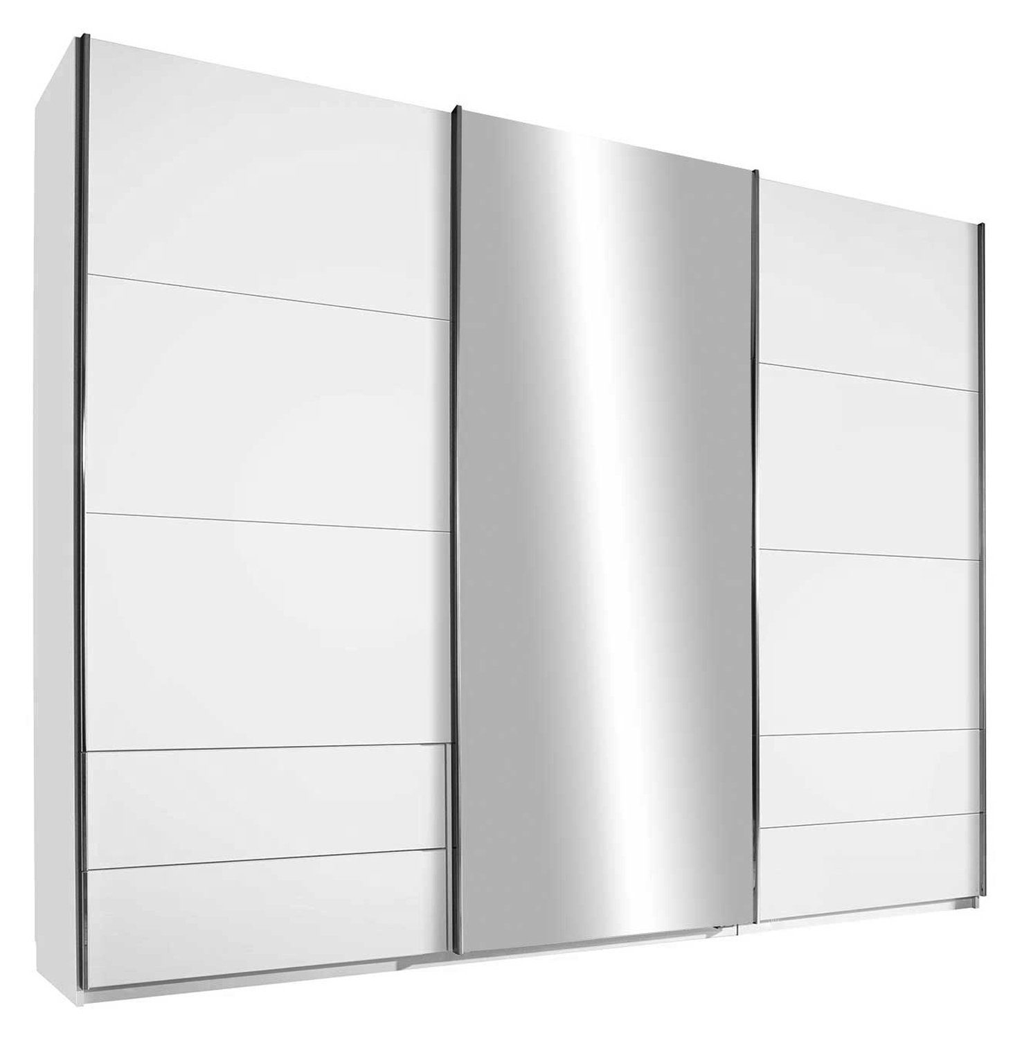 Spiegel B H RIMINI, 271 4 Schubladen, Türen, cm, x Alpinweiß, 230 cm Schwebetürenschrank 3 Schrank) mit (1 LIV'IN