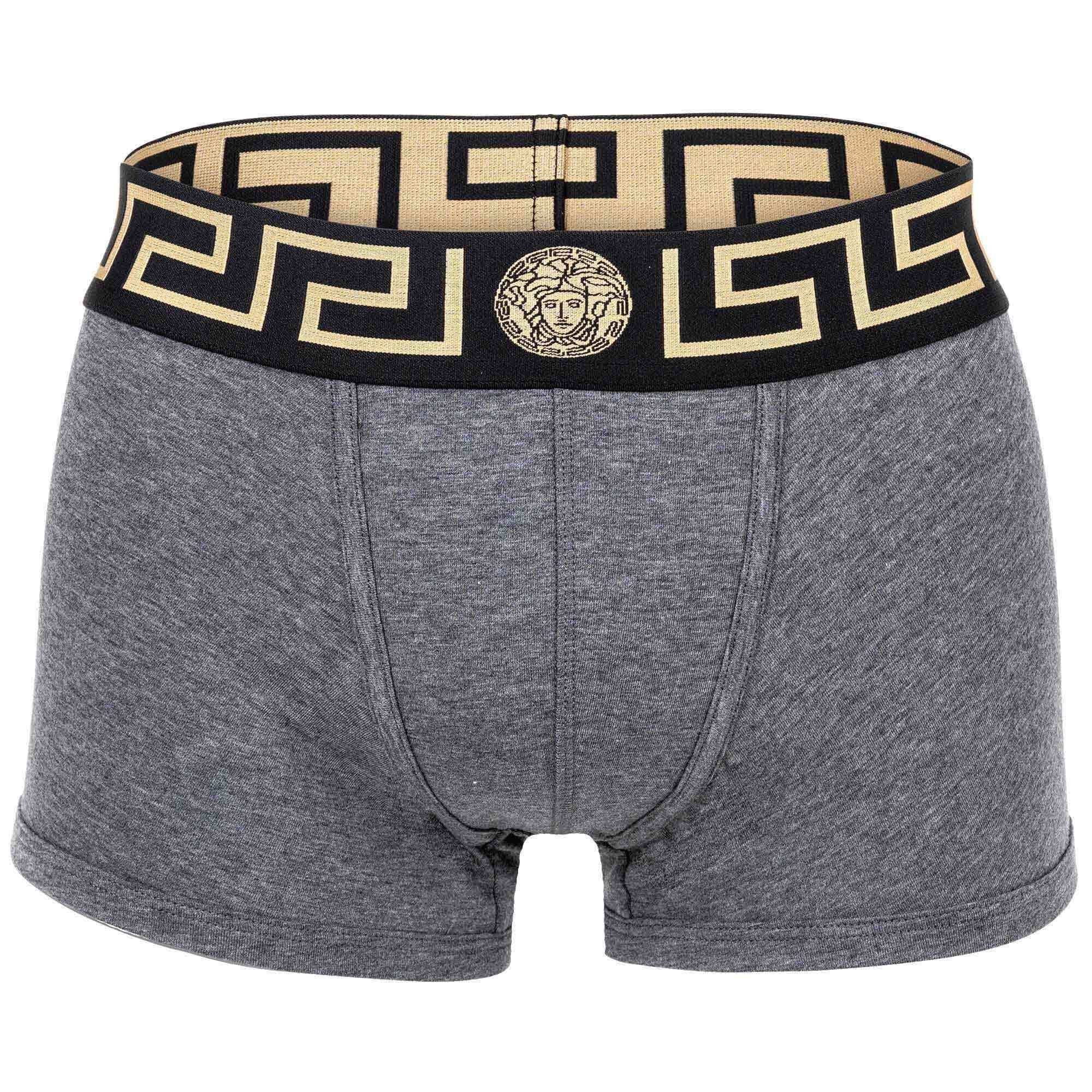 Boxer - Shorts Cotton Stretch Versace Herren TOPEKA, Boxer Grau/Schwarz