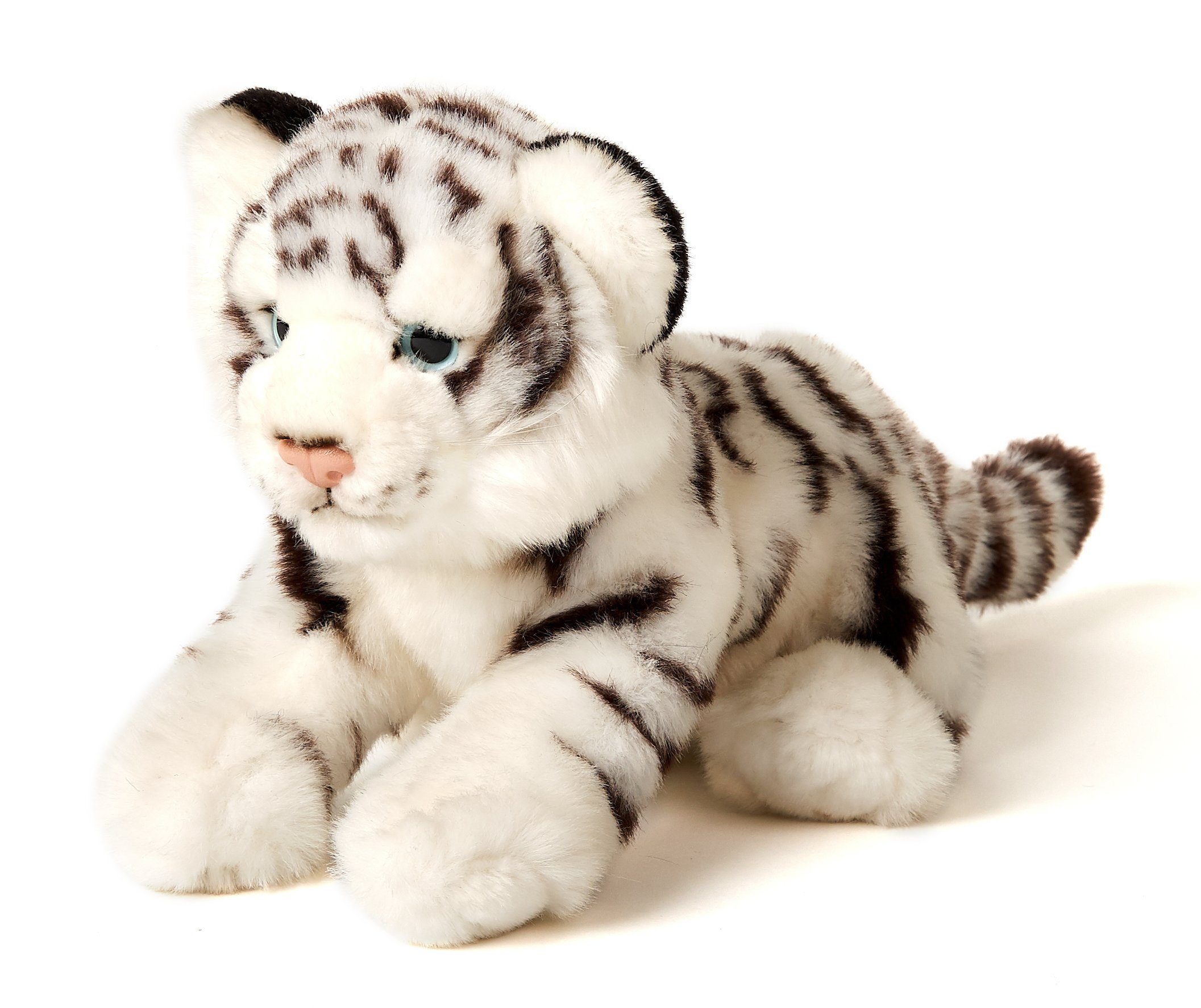 Uni-Toys Kuscheltier 100 cm Weißer Plüsch, - Füllmaterial % Tiger Baby, (Höhe) Plüschtier, 20 zu - sitzend recyceltes