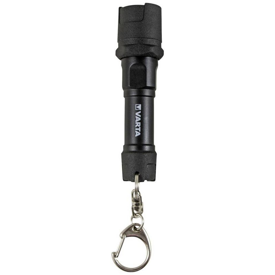 VARTA LED Taschenlampe 1AAA mit Batt, Taktischer Endkappenschalter, O-Ring  Dichtung und Anti-Rollschutz
