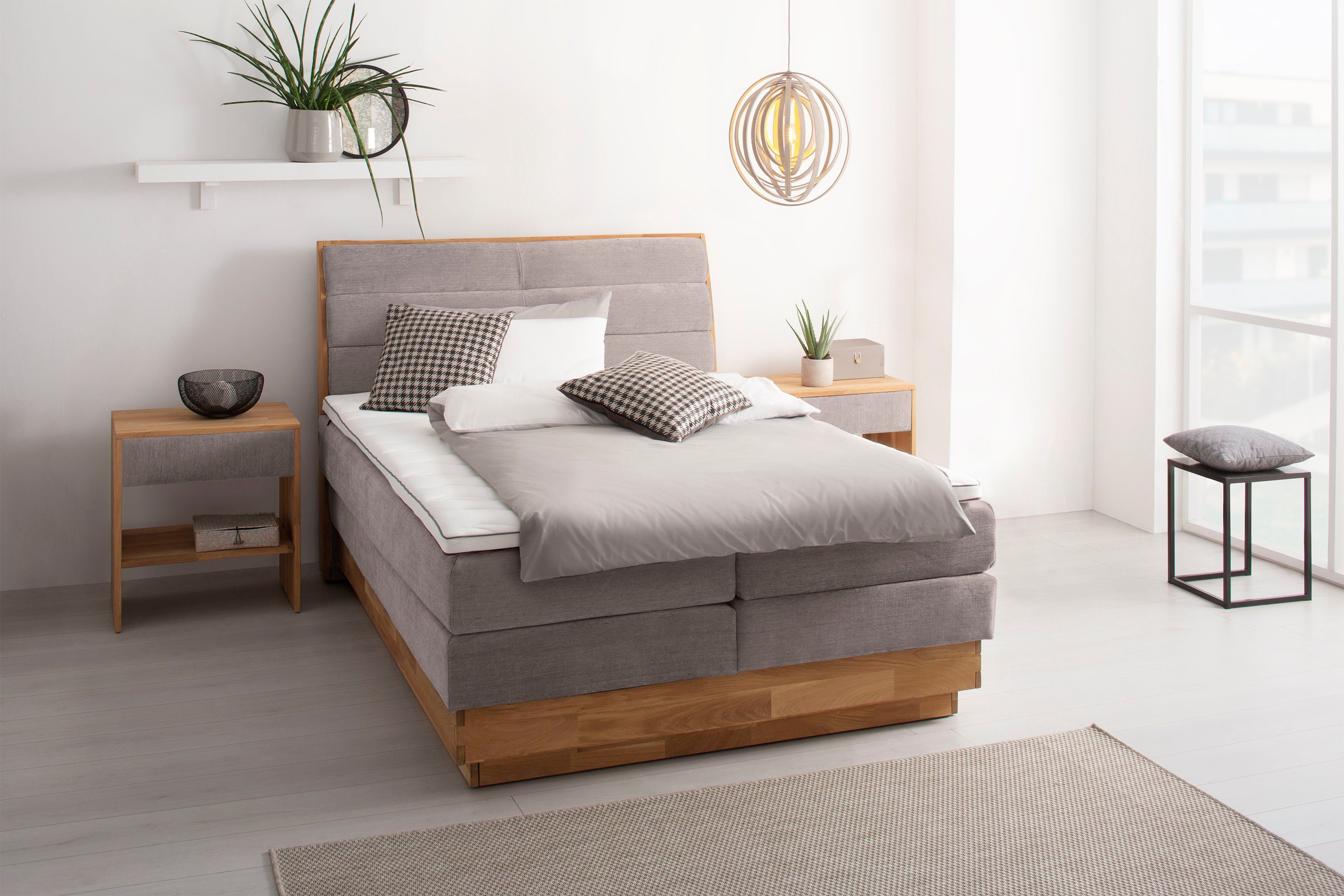 OTTO products Boxspringbett, LED-Beleuchtung, mit zertifizierten, günstig online kaufen
