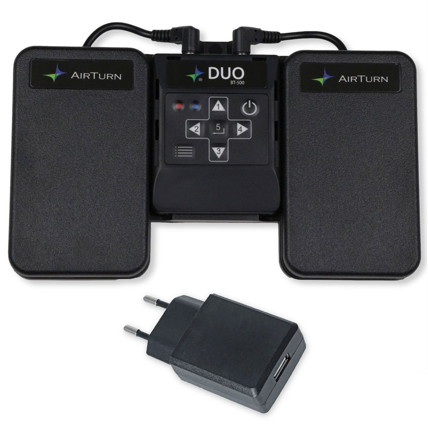 Airturn Airturn Bluetooth-Fußschalter Duo 500 mit Netzteil Controller (Digital, Vorteils-Set mit Netzteil)
