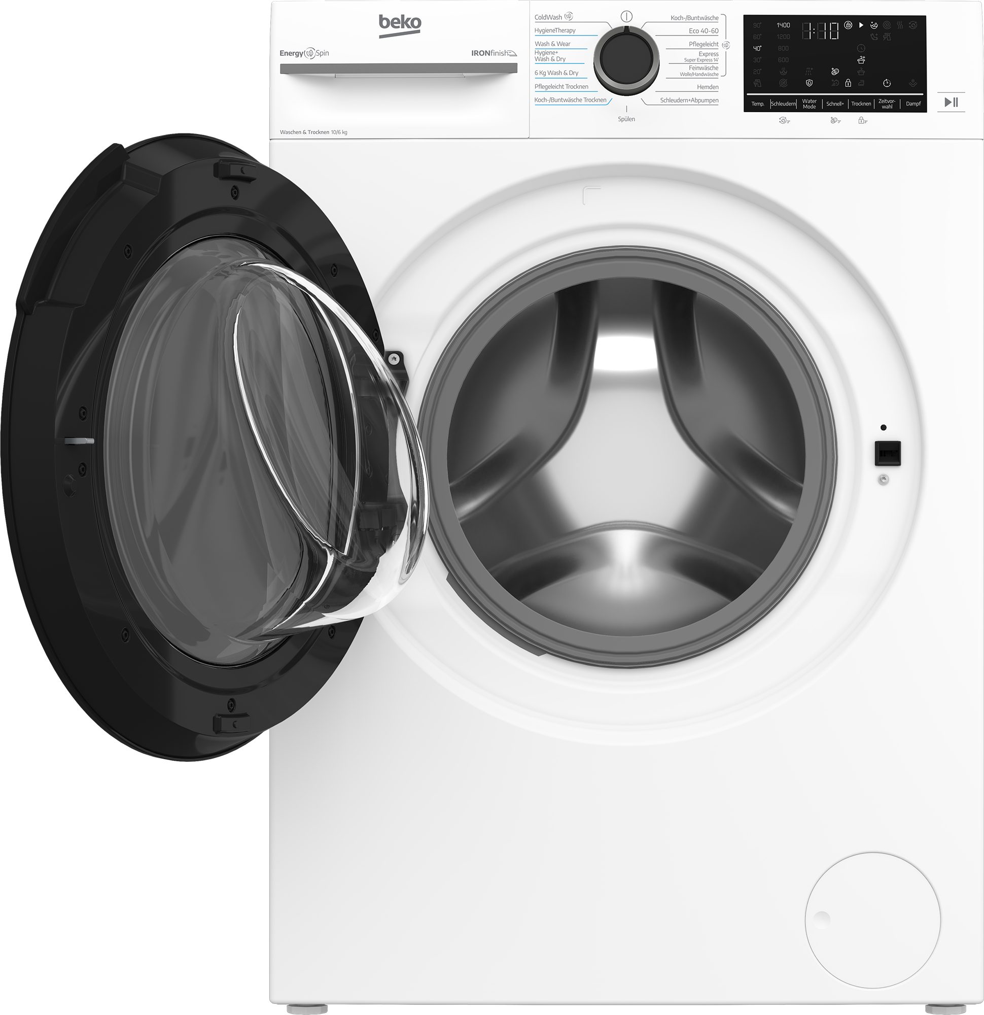 BEKO Waschtrockner BDFT4104A20C, 10 kg, 6 kg, 1400 U/min, SteamCure, Hygiene Therapy, ProSmart Inverter Motor