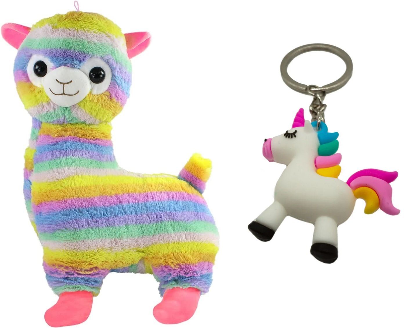 soma Kuscheltier Alpaka Kuscheltier Regenbogen Plüsch-Tier Stofftier 43 cm günstig online kaufen