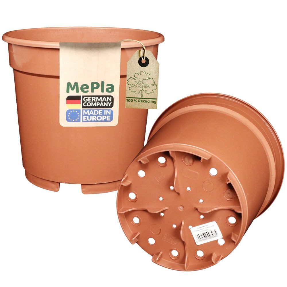 Heimwerkercenter Blumentopf MePla - 5 Stück - Kulturtopf ø 8 cm - Kunststoff - terra