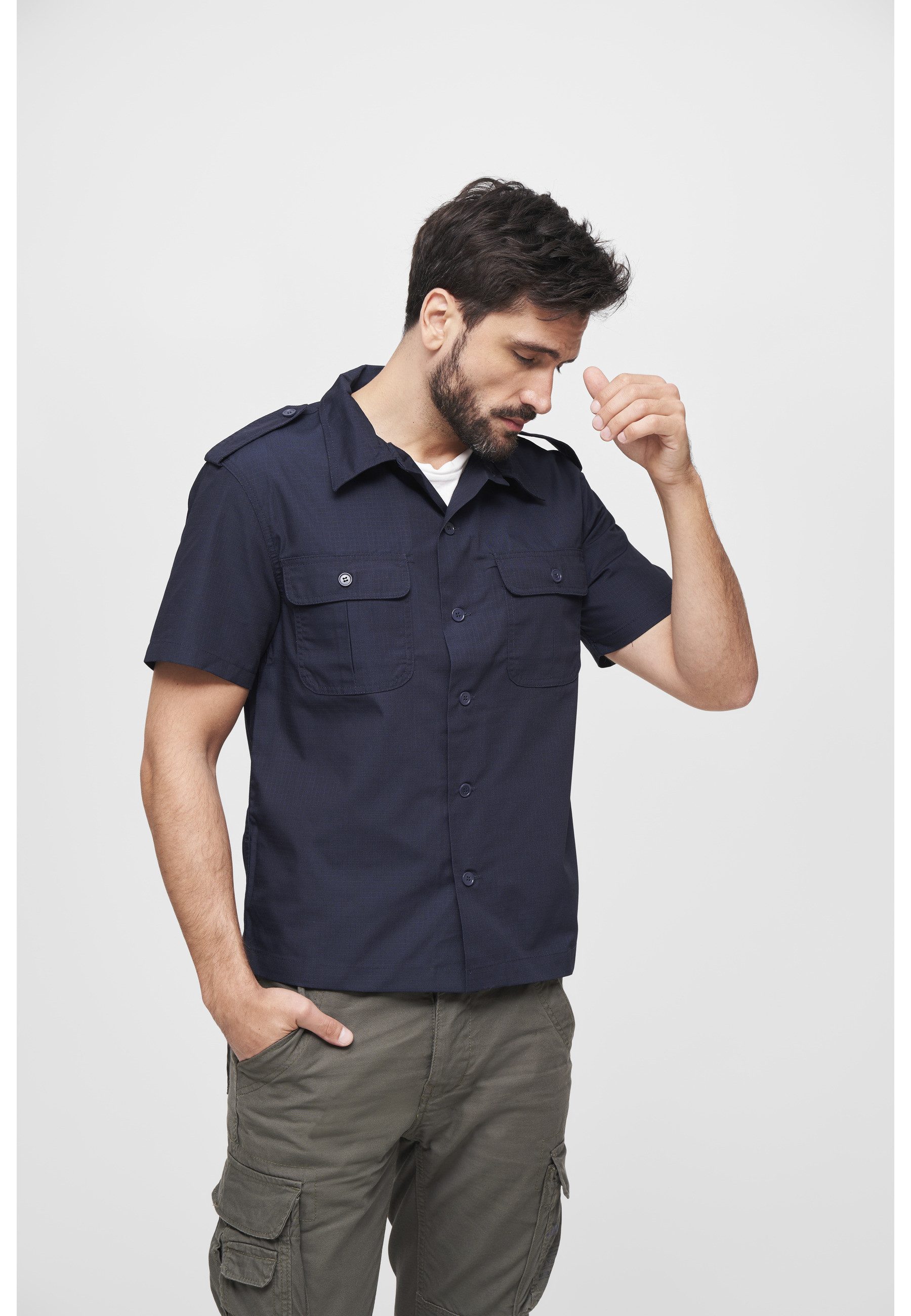 Brandit Langarmhemd Brandit Herren US Shirt Ripstop shortsleeve (1-tlg)