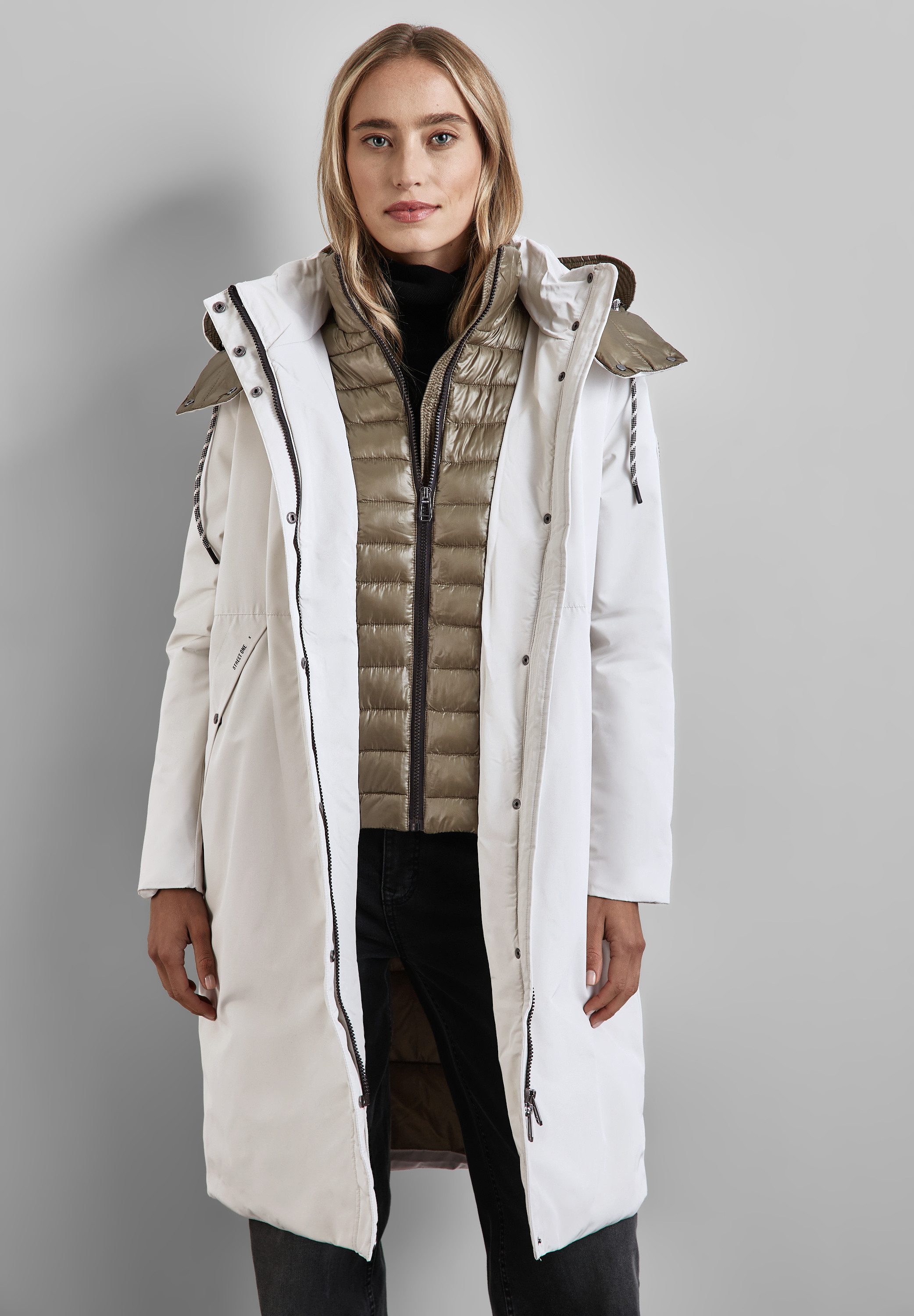 STREET ONE Steppjacke mit verdeckter Knopfleistemit günstig online kaufen