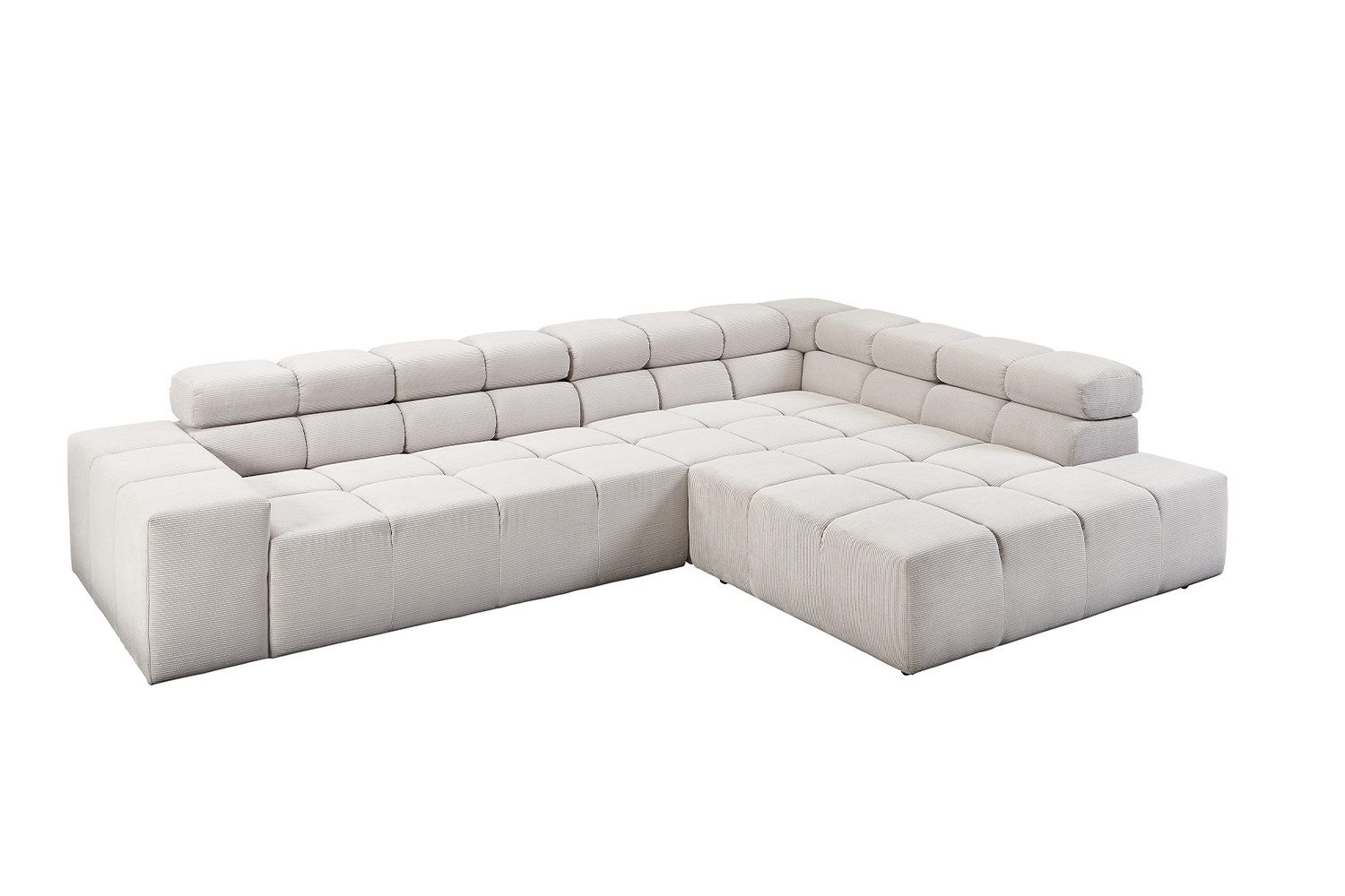 KAWOLA Ecksofa NEVADA, L-Form rechts oder links Feincord verschiedene Ausführungen 319x215 cm
