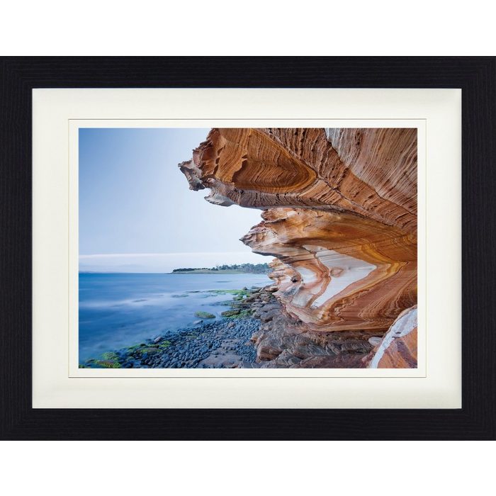 1art1 Bild mit Rahmen Berge - Die Painted Cliffs In Tasmanien