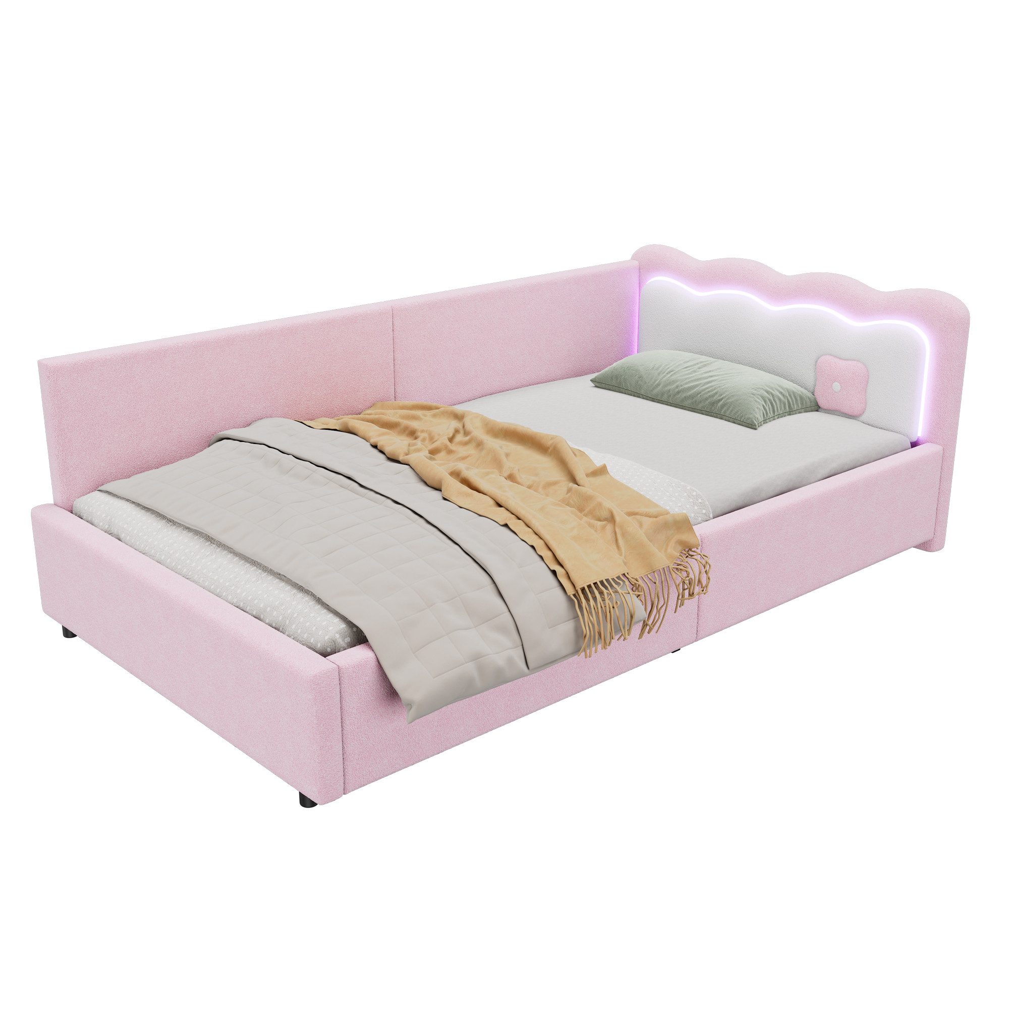 Flieks Daybett, Polsterbett Einzelbett Schlafsofa 90x200cm günstig online kaufen