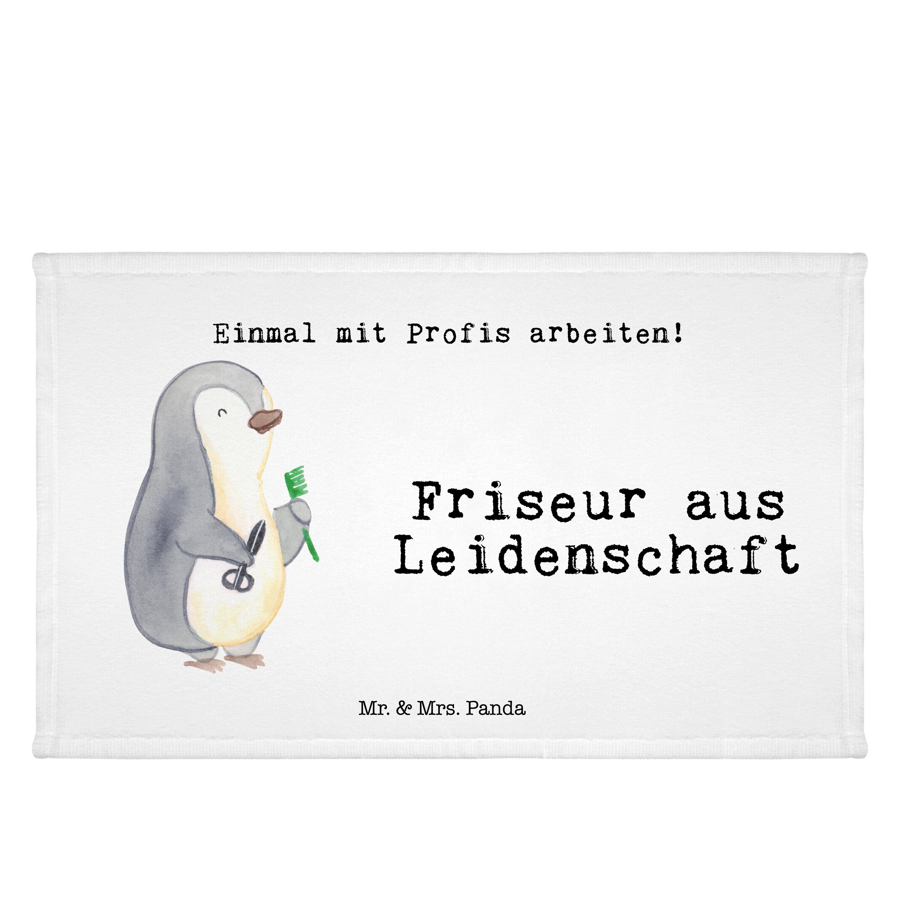 Handtuch, Kinder Handtuch & Geschenk, Mr. sc, Haare - - Leidenschaft Panda aus (1-St) Friseur Mrs. Weiß