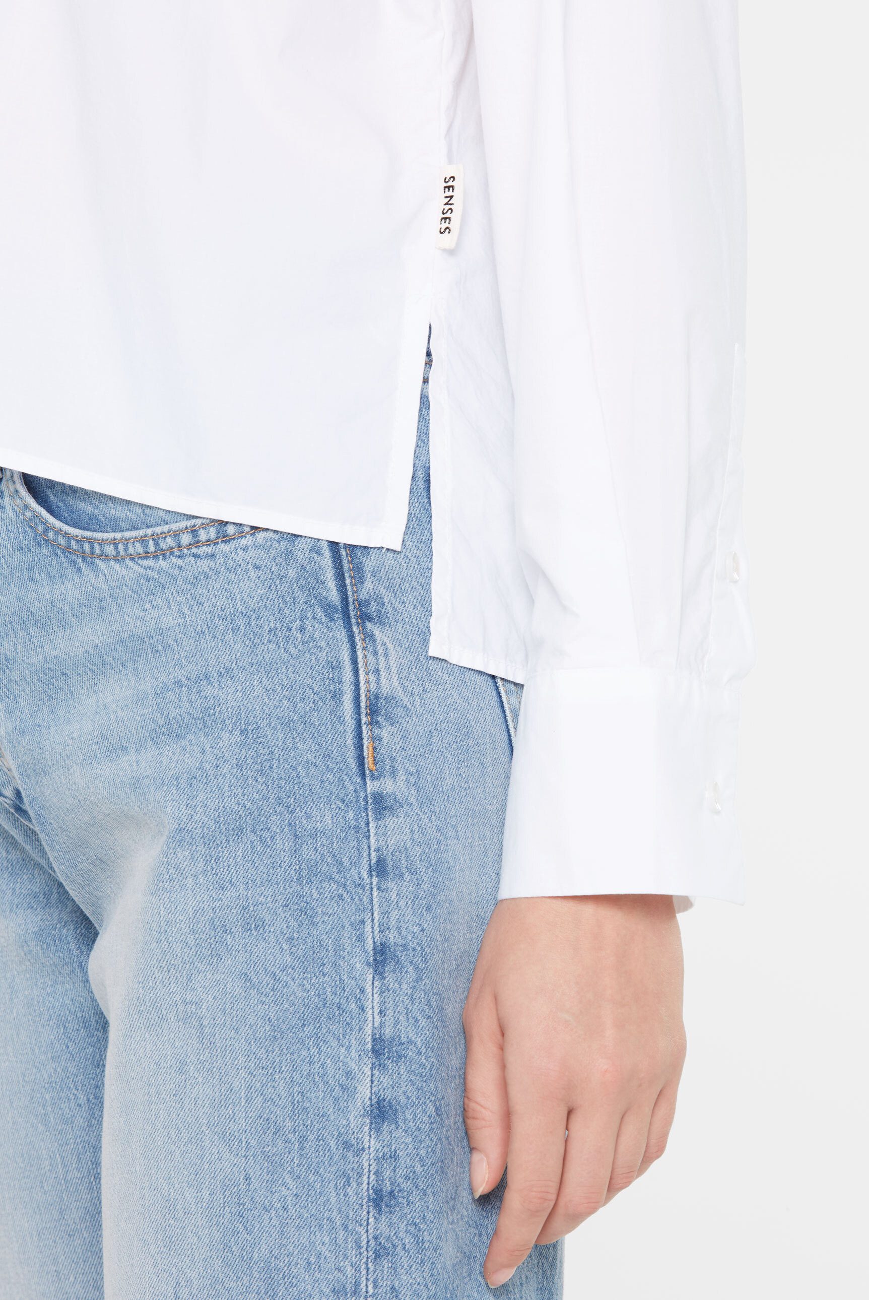 SENSES.THE LABEL Langarmbluse mit Seitenschlitze