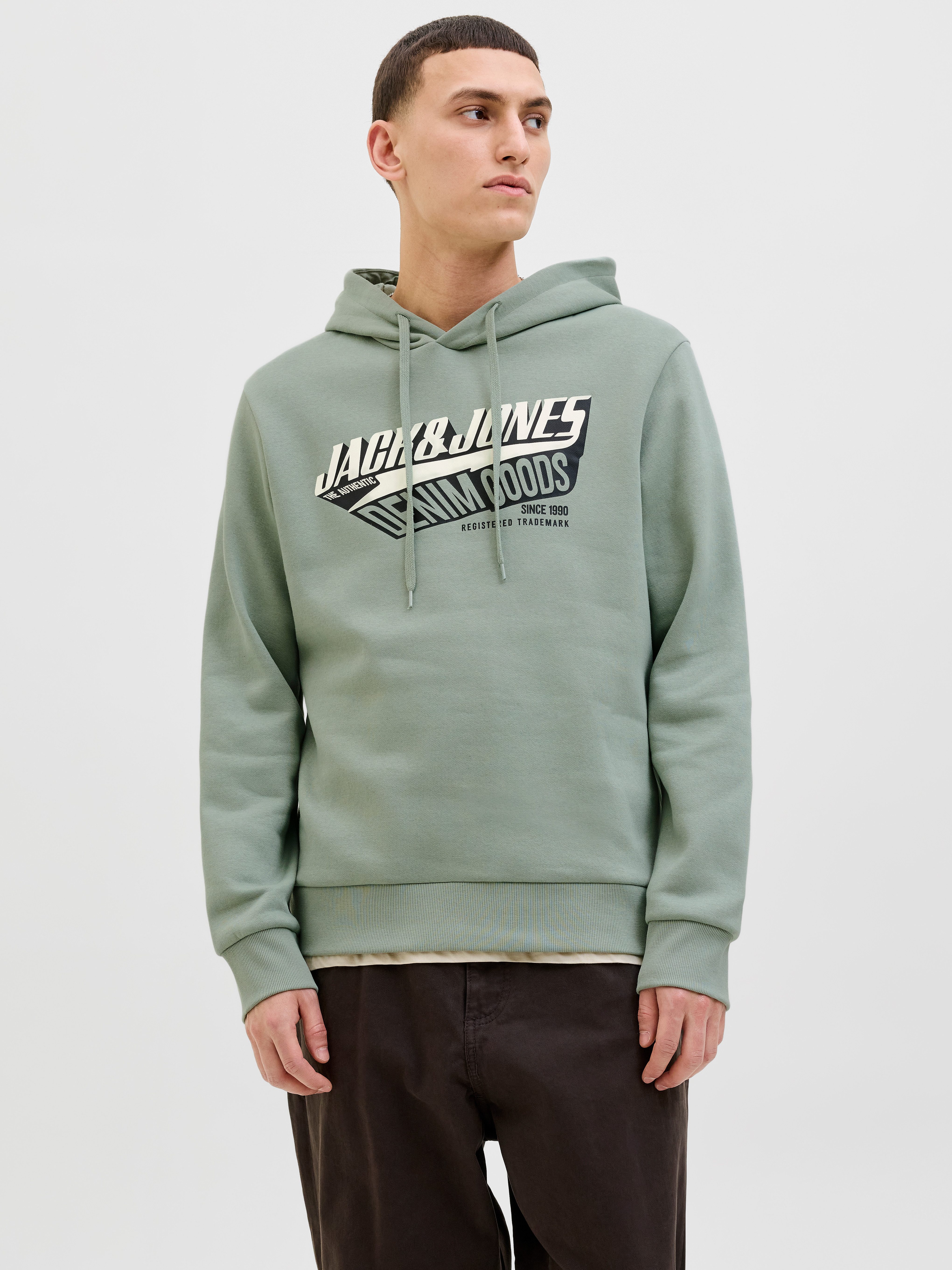 Jack & Jones Kapuzensweatshirt JJELOGO SWEAT HOOD 2 COL 25/26 NOOS mit styl günstig online kaufen