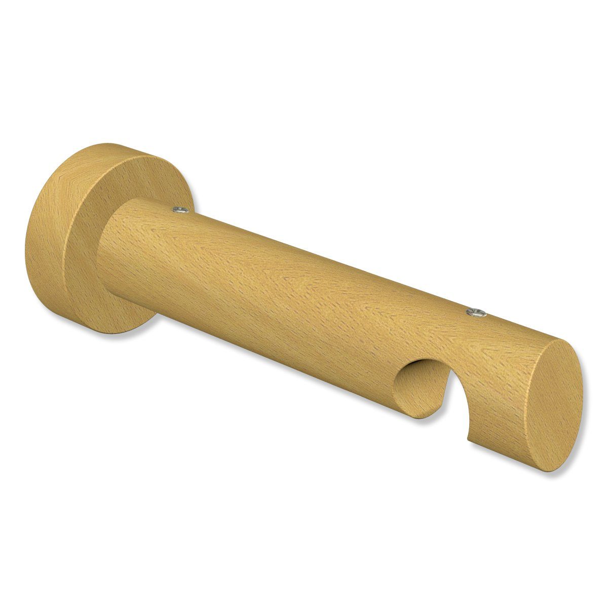 INTERDECO Gardinenstangenhalter Talent 1-läufig, für 20 mm Ø Innenlauf-Gardinenstangen, (Stück, 2-St., Buche lackiert), Holz