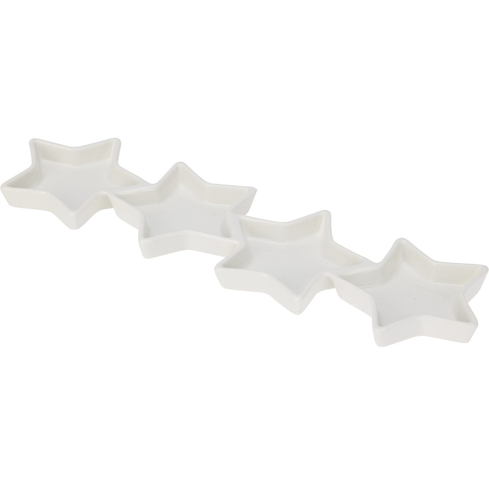 Excellent Houseware Servierplatte Snackplatte in Sternform, 30 x 9 cm, Keramik