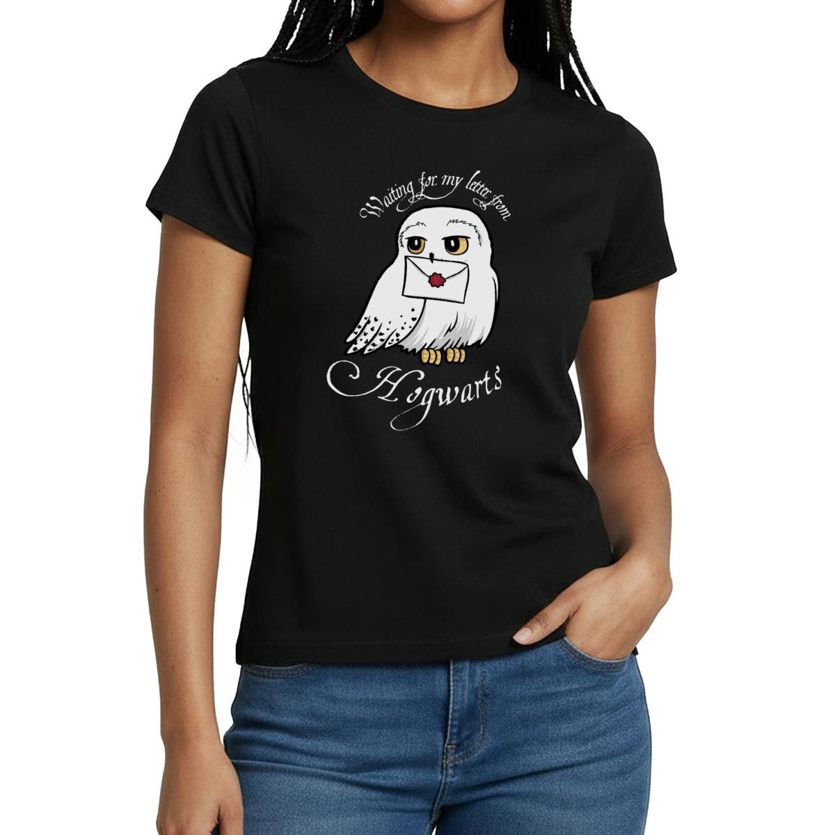 T-Shirt Harry Potter Hedwig Brief Frauen T-Shirt