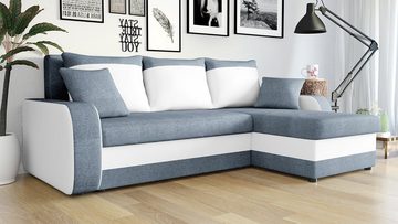 MIRJAN24 Ecksofa Kris Lux, mit Schlaffunktion und zwei Bettkasten, L-Form mit Kissen-Set, L: 238 cm