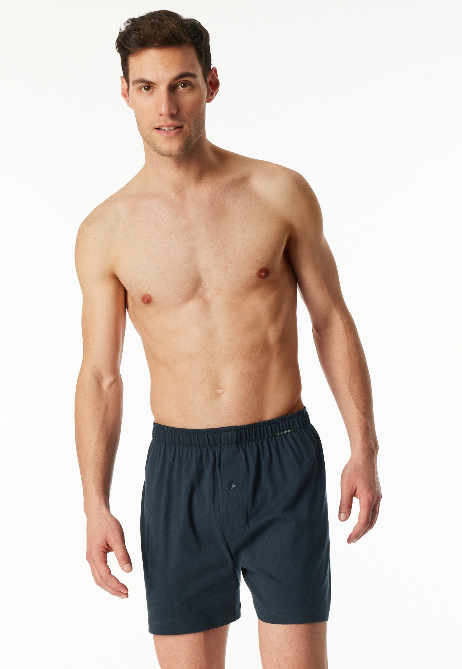 Schiesser Boxershorts Boxershorts Multipacks (2er Pack) lockere Passform, mit Eingriff, Gummizug
