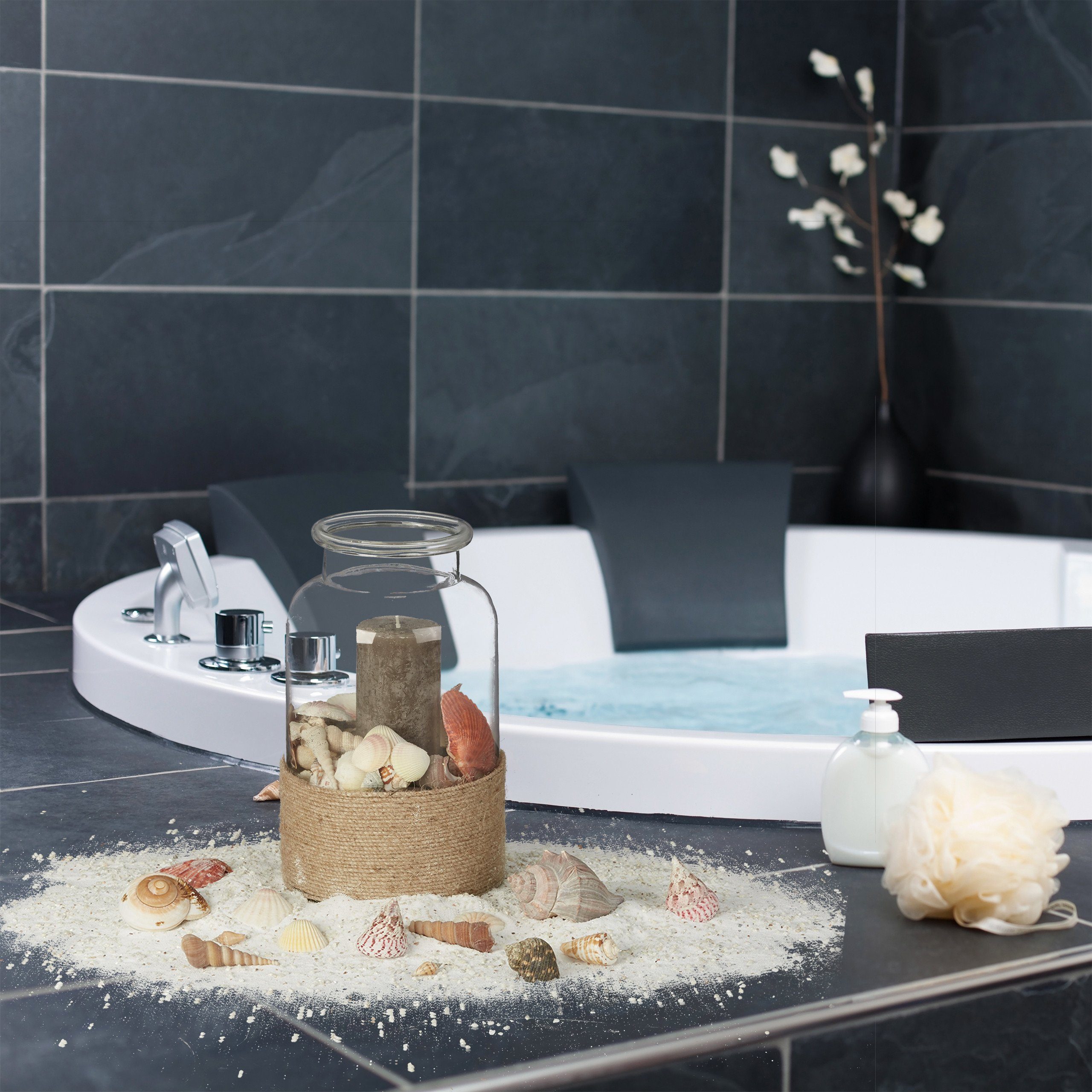 relaxdays Dekoobjekt Muschel Set mit Meeresschnecken günstig online kaufen