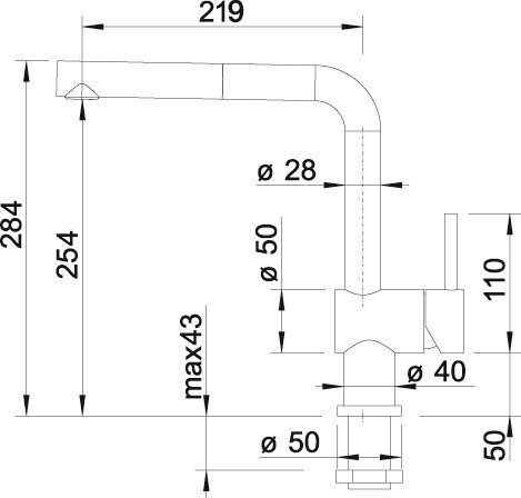 Blanco Küchenarmatur LINUS-S-F Niederdruck, mit herausnehmbarer Vorfensterarmatur
