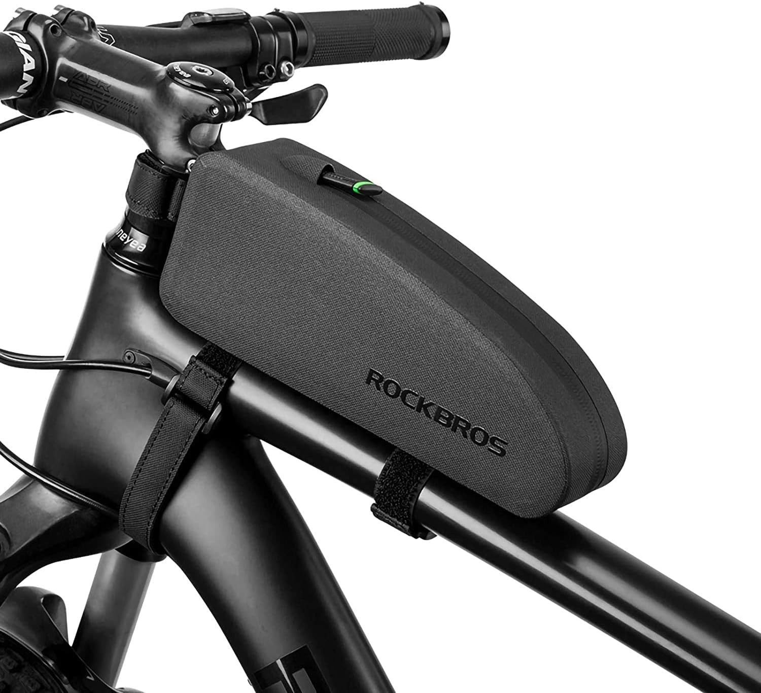 ROCKBROS Fahrradtasche Wasserdichte Rahmentasche, Lenkertasche (1-tlg), MTB, Oberrohrtasche, Schwarz 1L /1.6 L