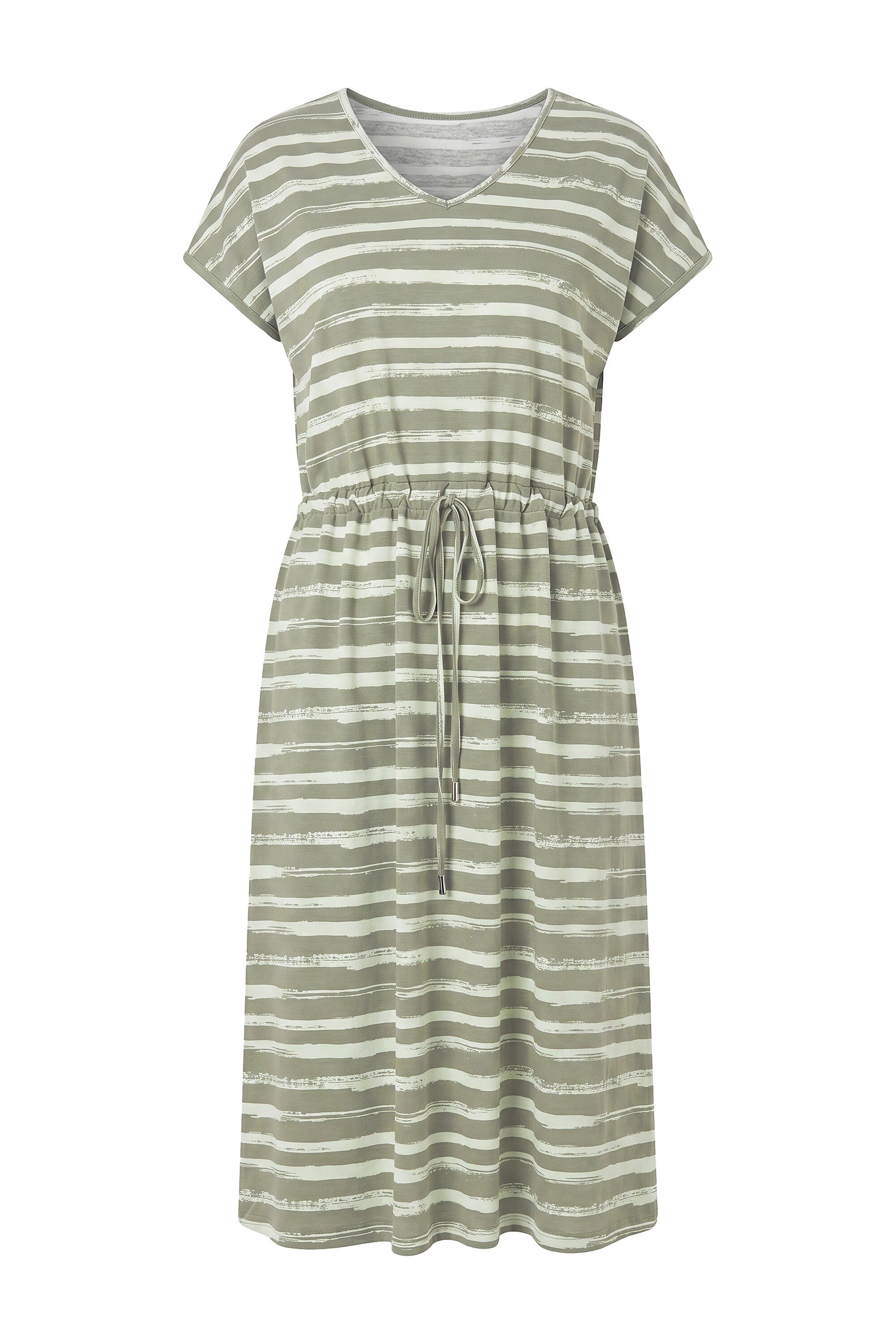 MIAMODA Jerseykleid Midi-Jerseykleid Regular Fit Ringel